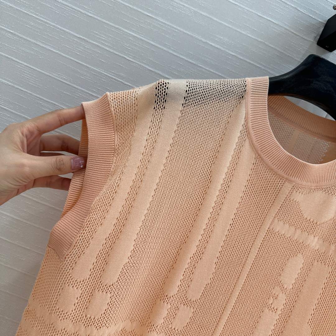 Hm 25 Short-sleeved Sweater Peach colorMesh Polyester