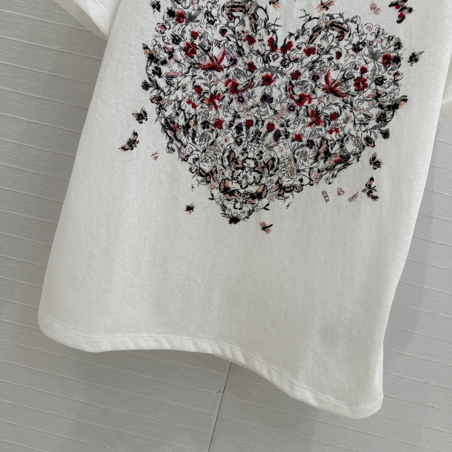 CD Heart T-shirt White Cotton