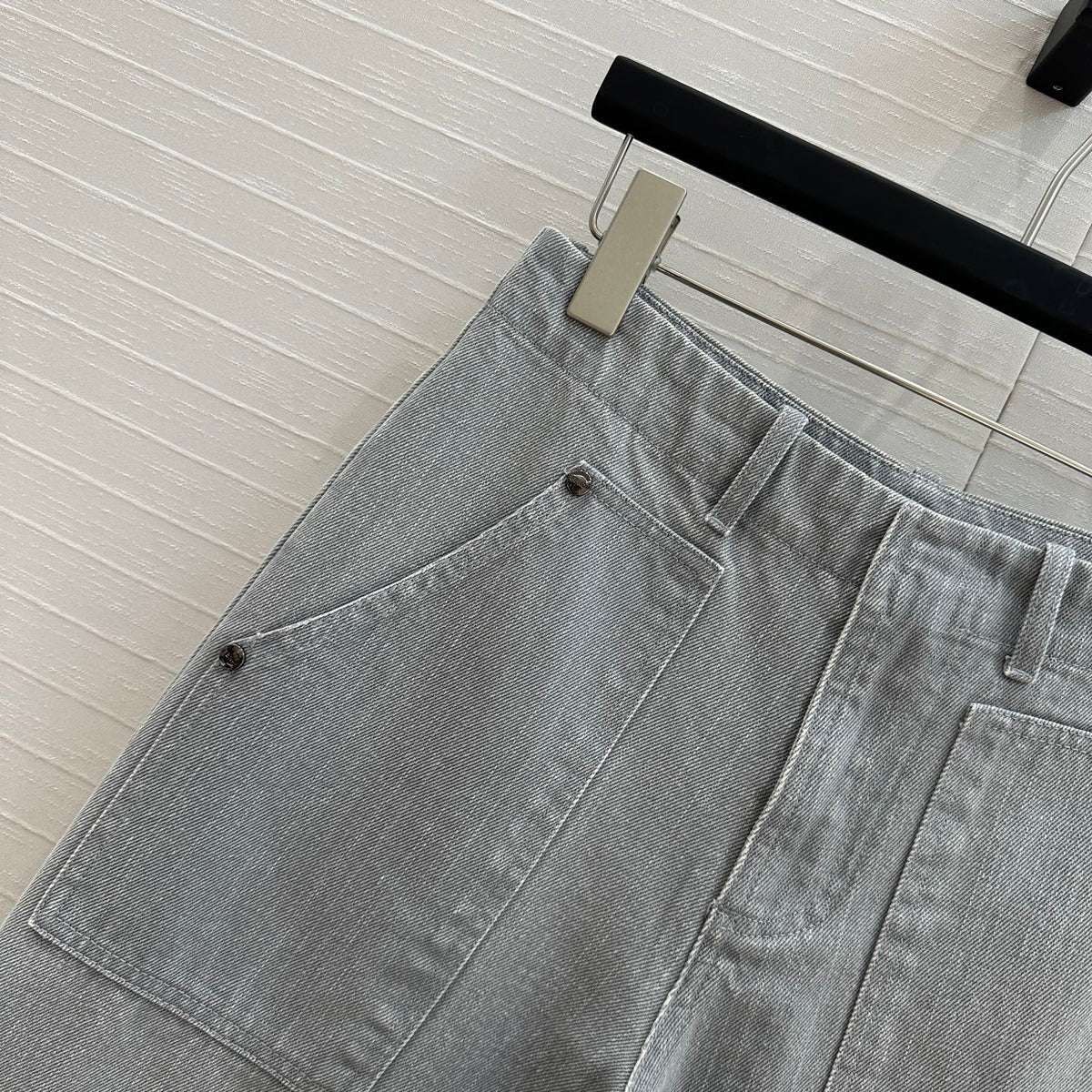 Fendi 25 Denim Trouser Haze Blue Cotton