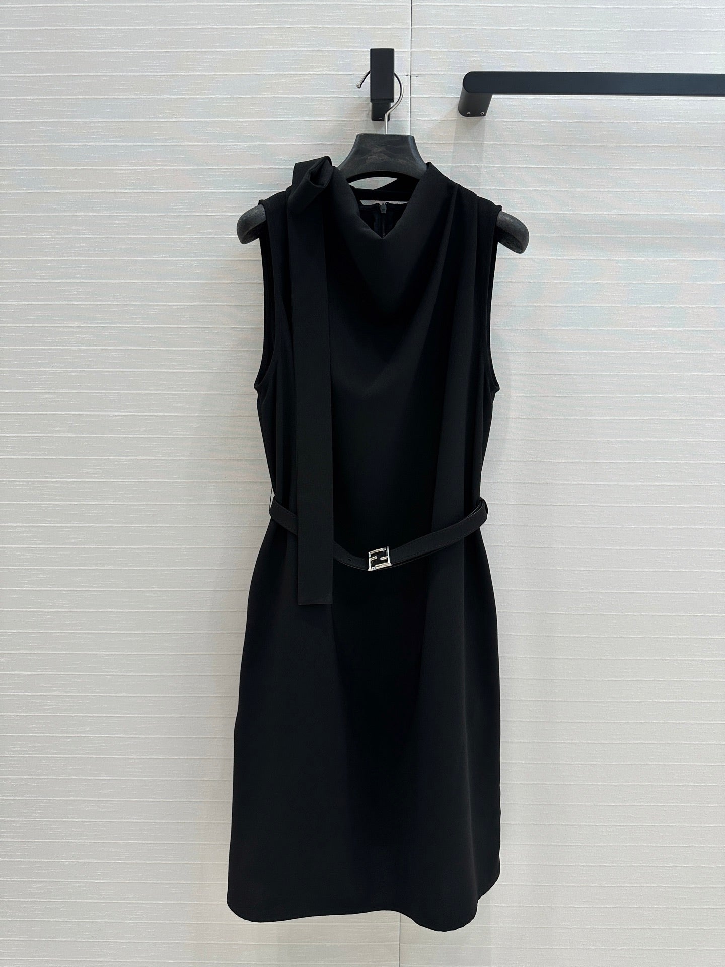 Fendi 25 Sleeveless Dress Black Cotton