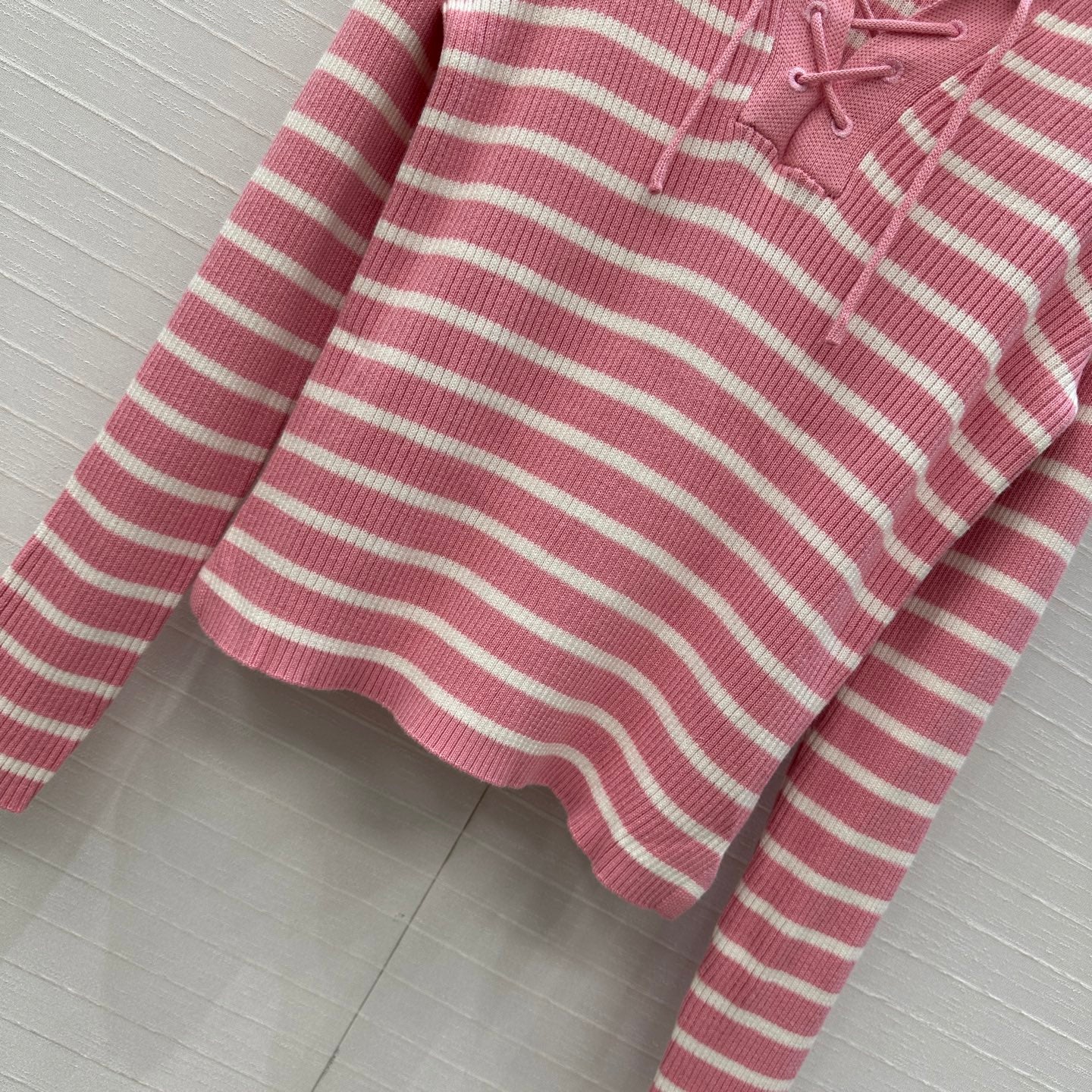 CD Navy Style Collared Sweater Pink Wool