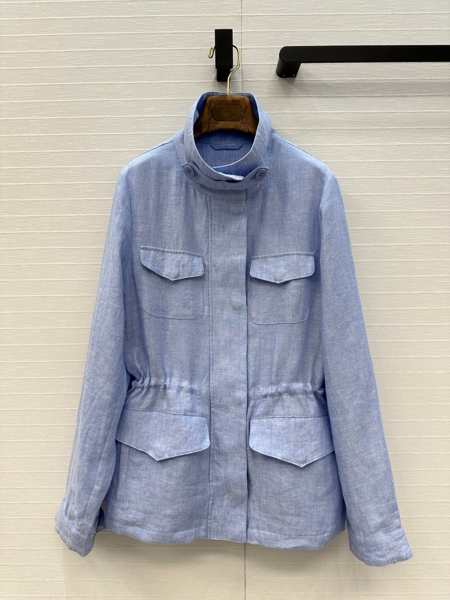 LP 25 Vest Blue Linen Polyester 272161