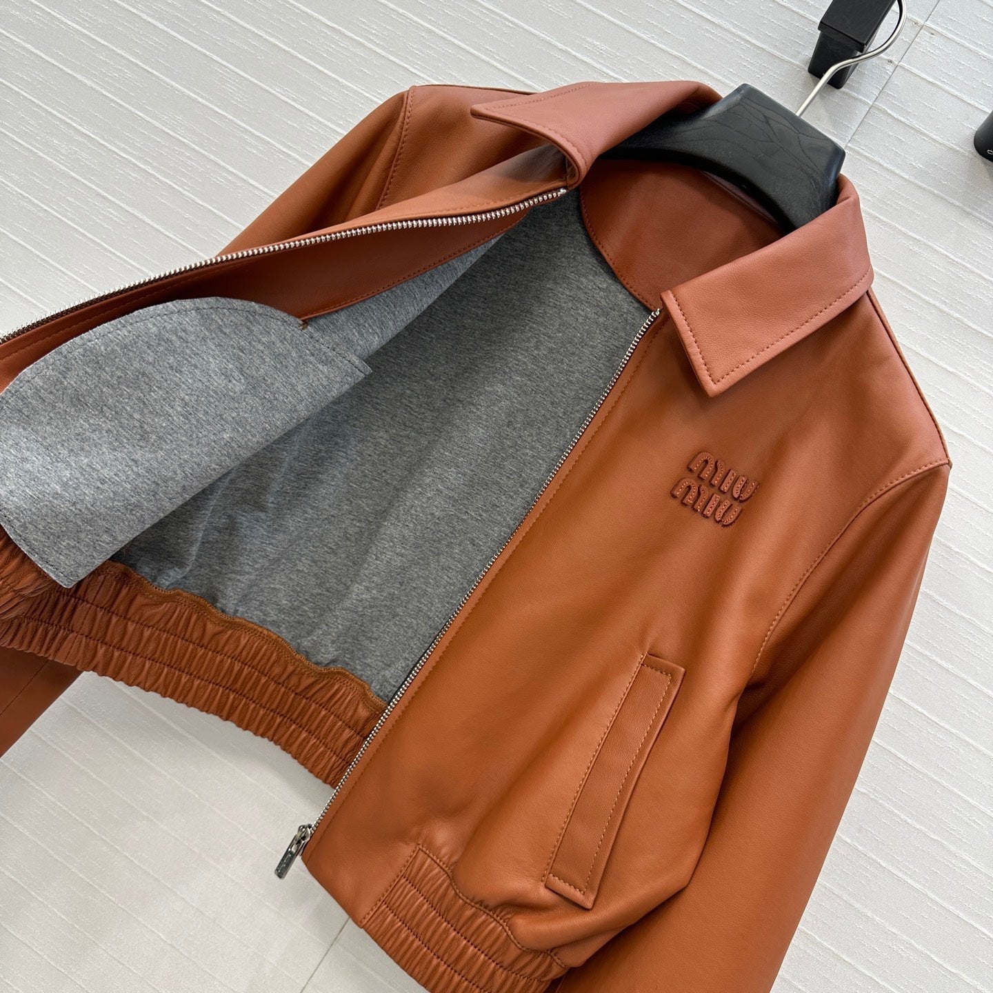 Miu Miu 25 Set Orange Brown Leather