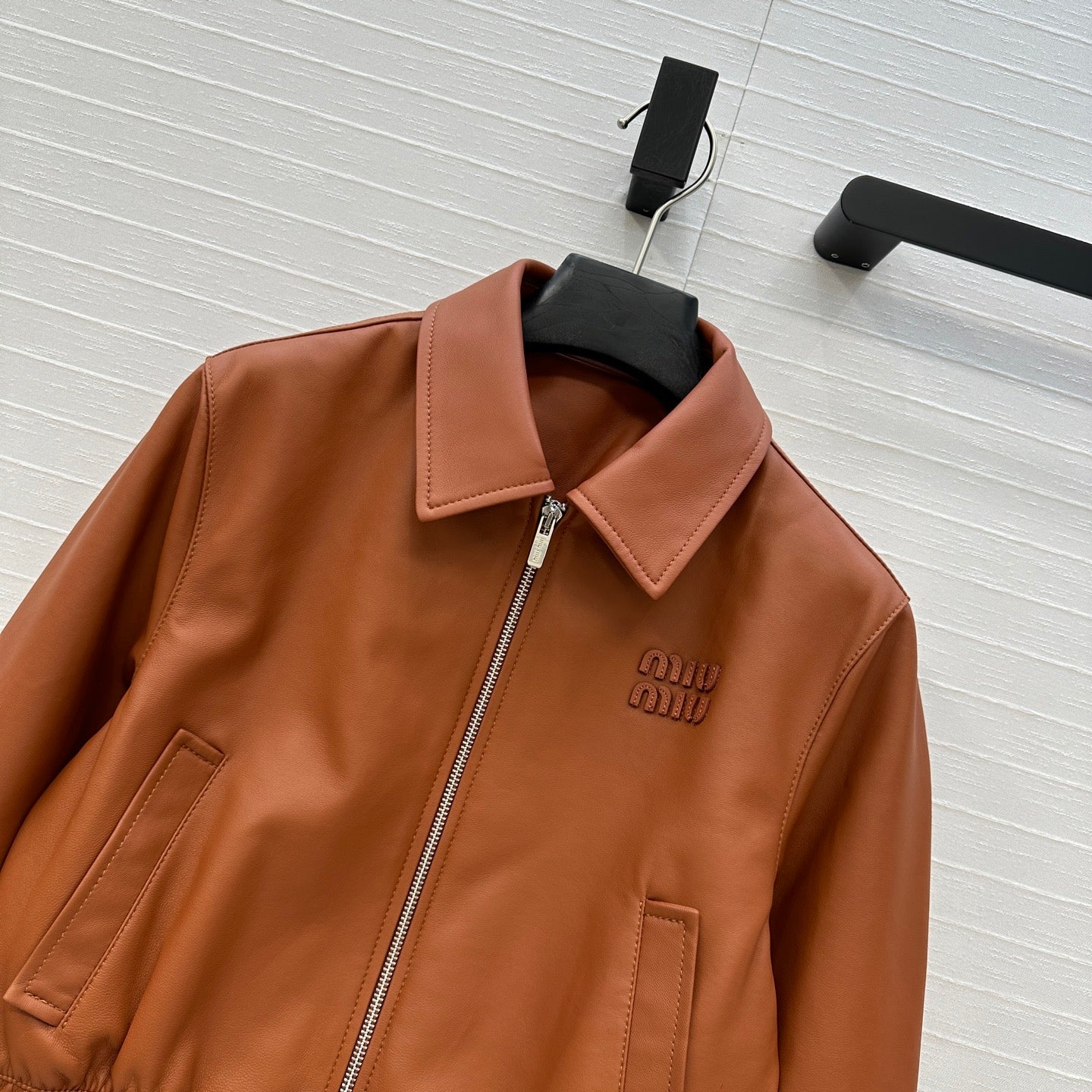 Miu Miu 25 Set Orange Brown Leather