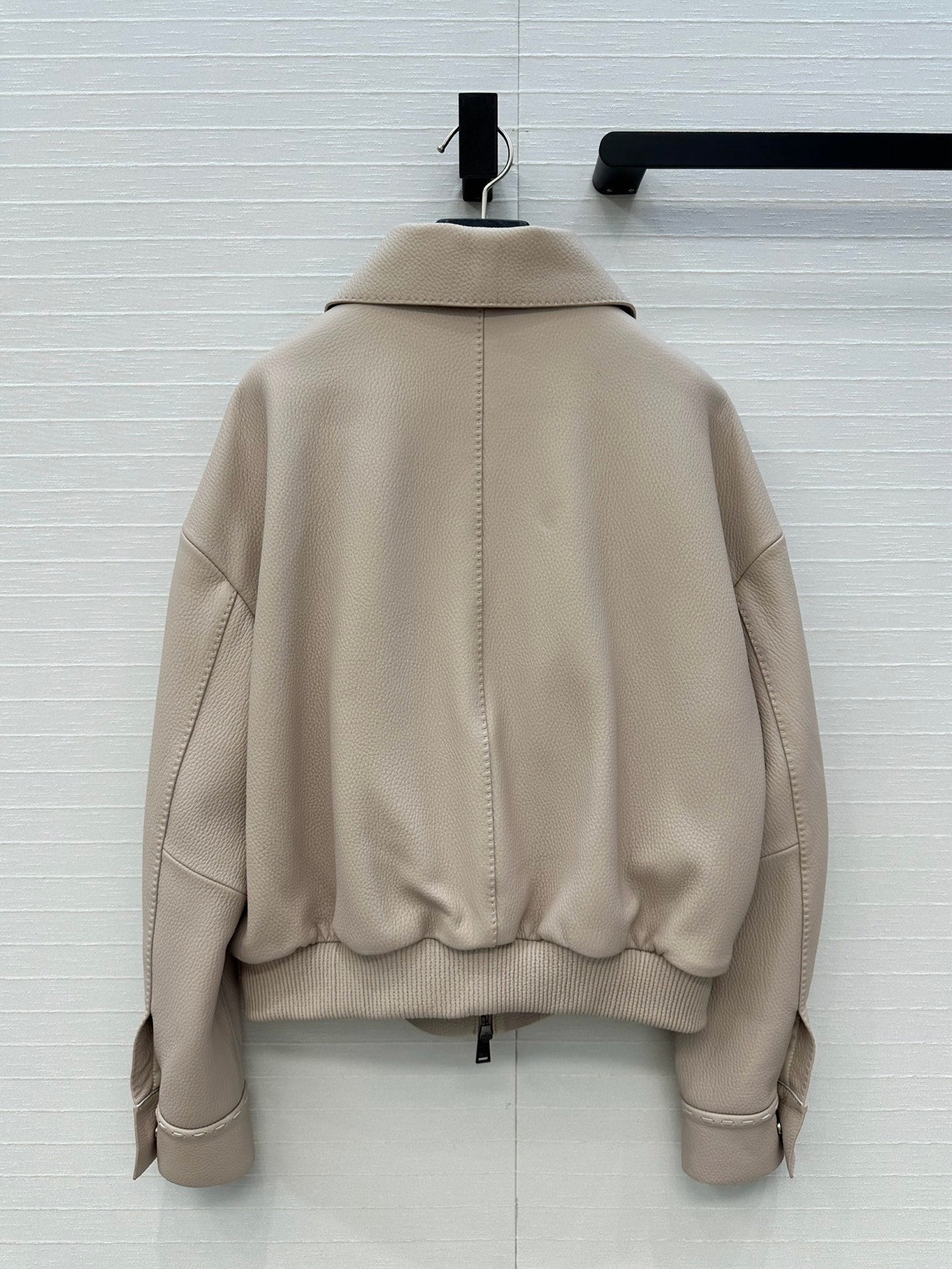Fendi 25 Leather Jacket Light Camel 0022
