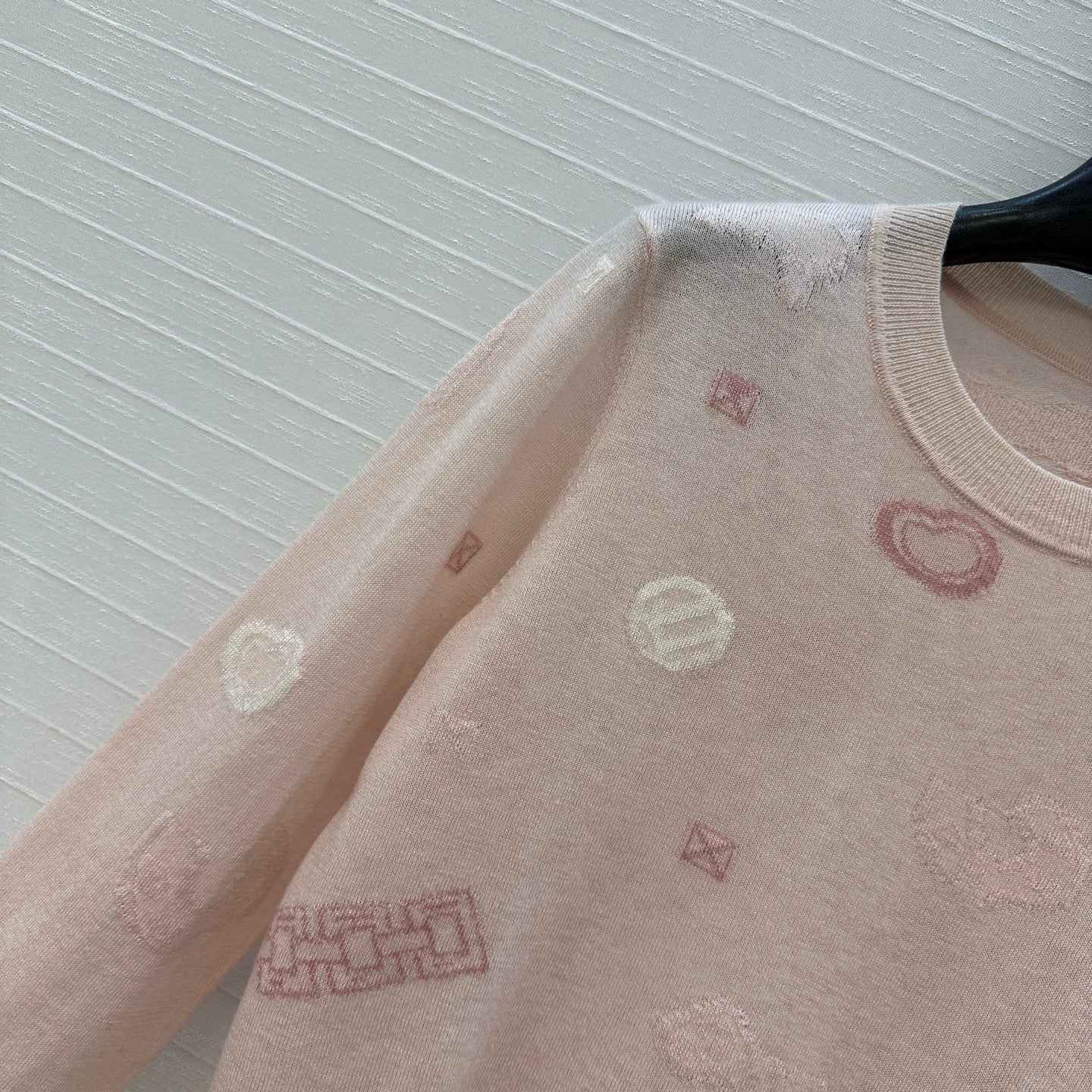 HM 25 Sweater Light Pink Pattern Cashmere 02669