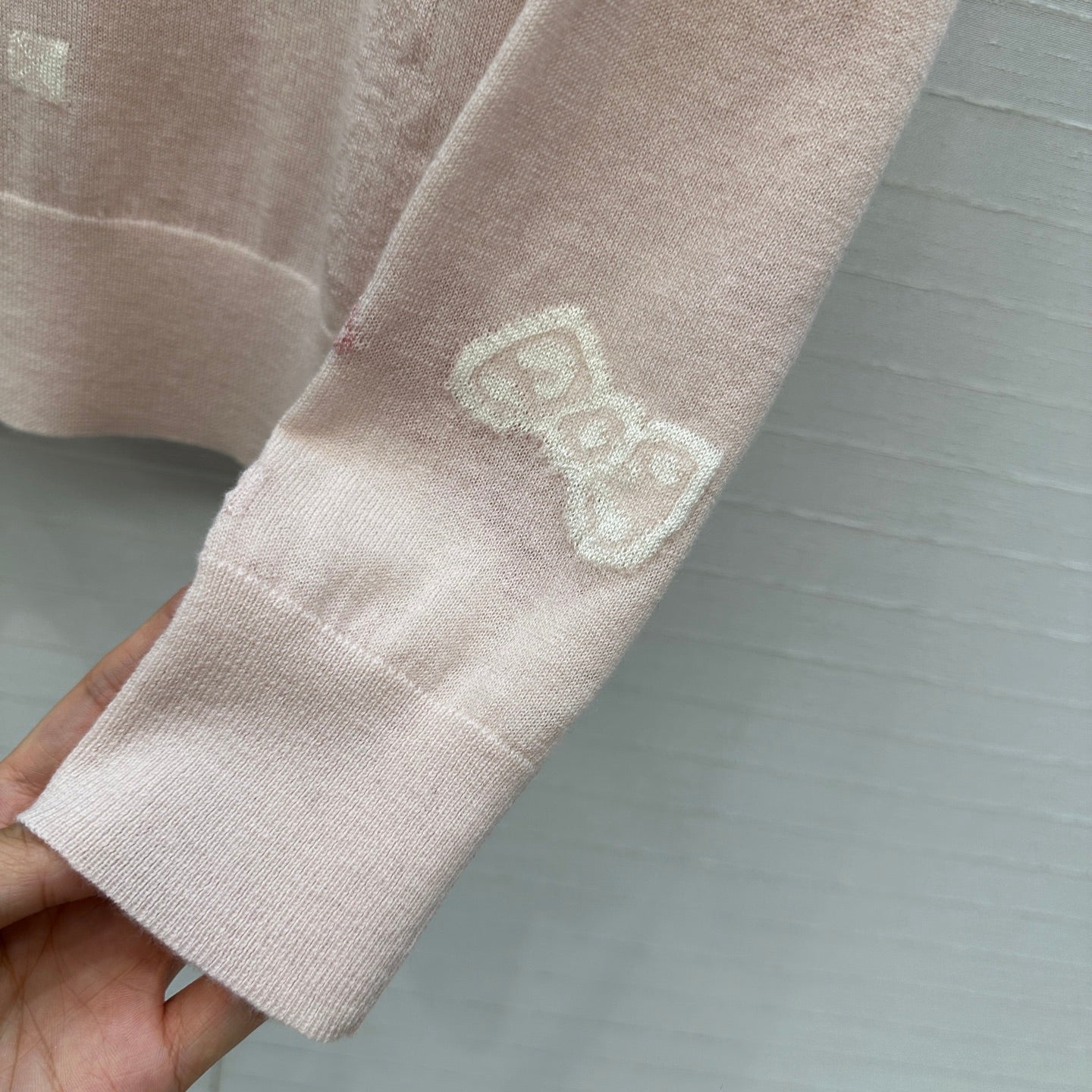 HM 25 Sweater Light Pink Pattern Cashmere 02669