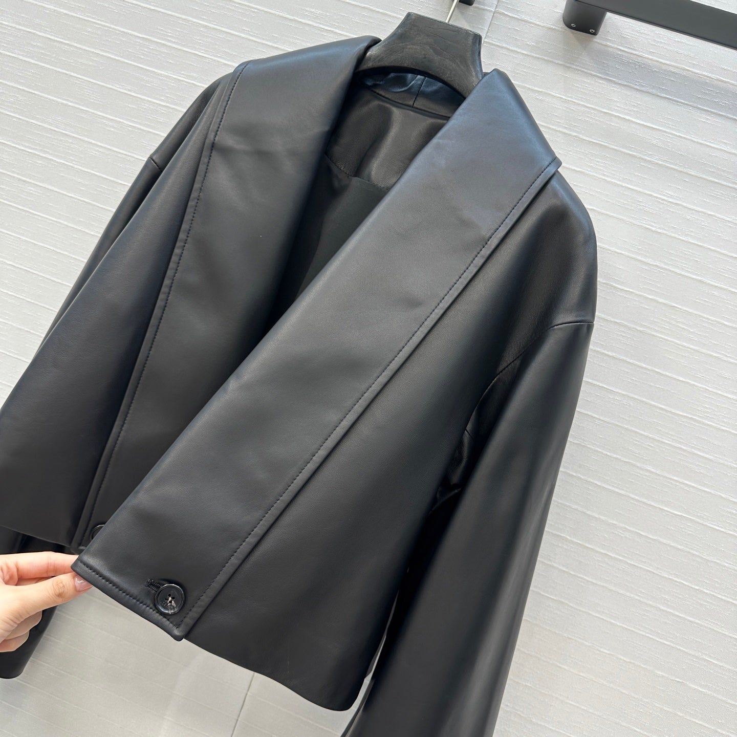 Loewe 25 Jacket Black Lambskin And Cotton