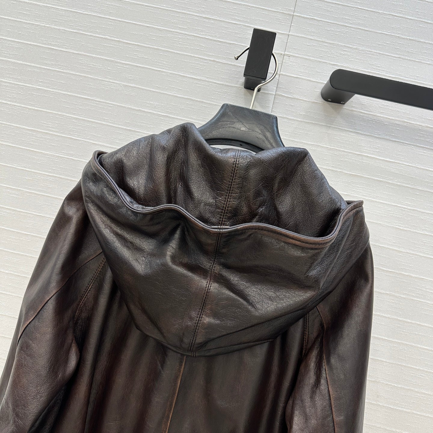 Prada 2025 Leather Jacket Brown Earth