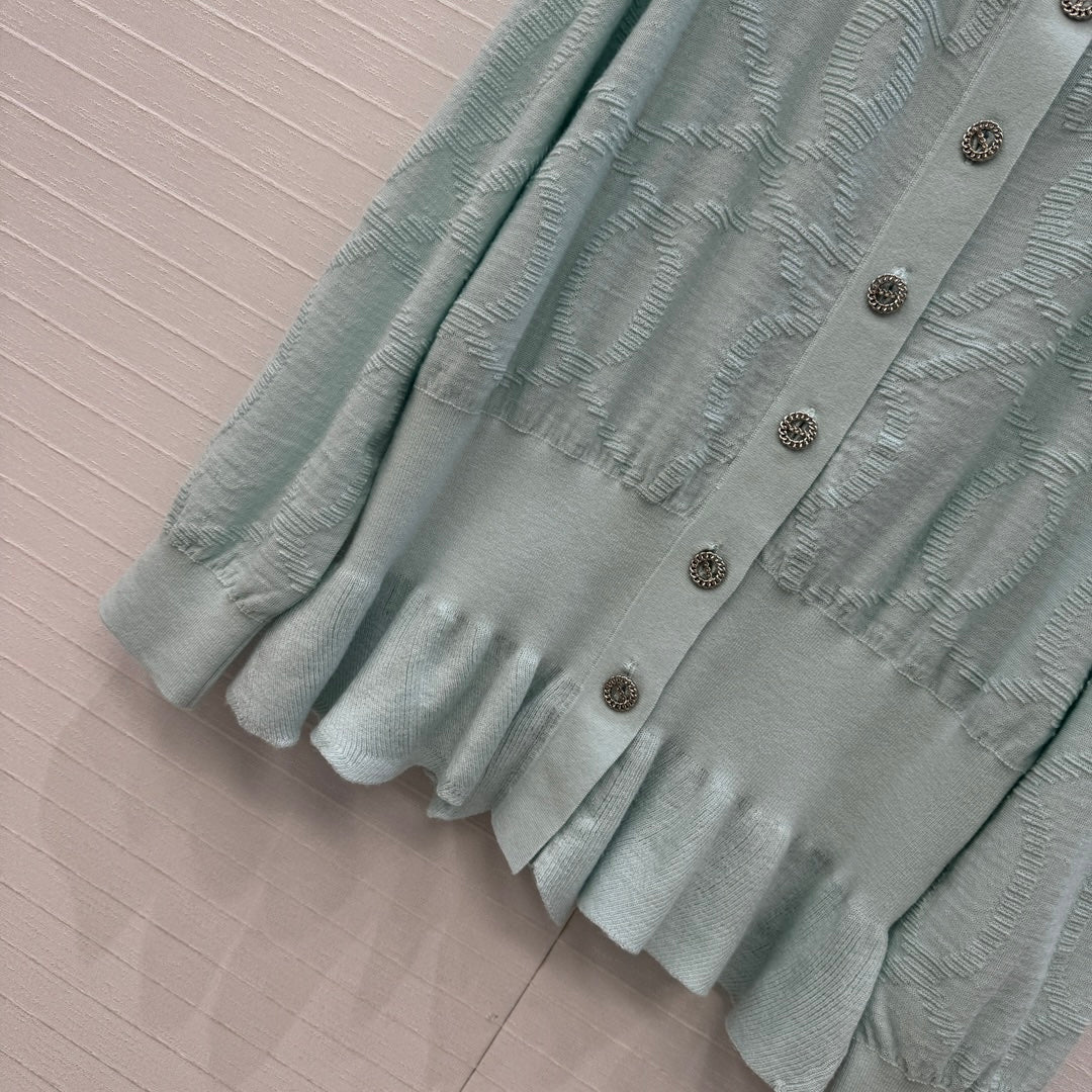 HM 25 Cardigan Light Turquoise Wool 02662