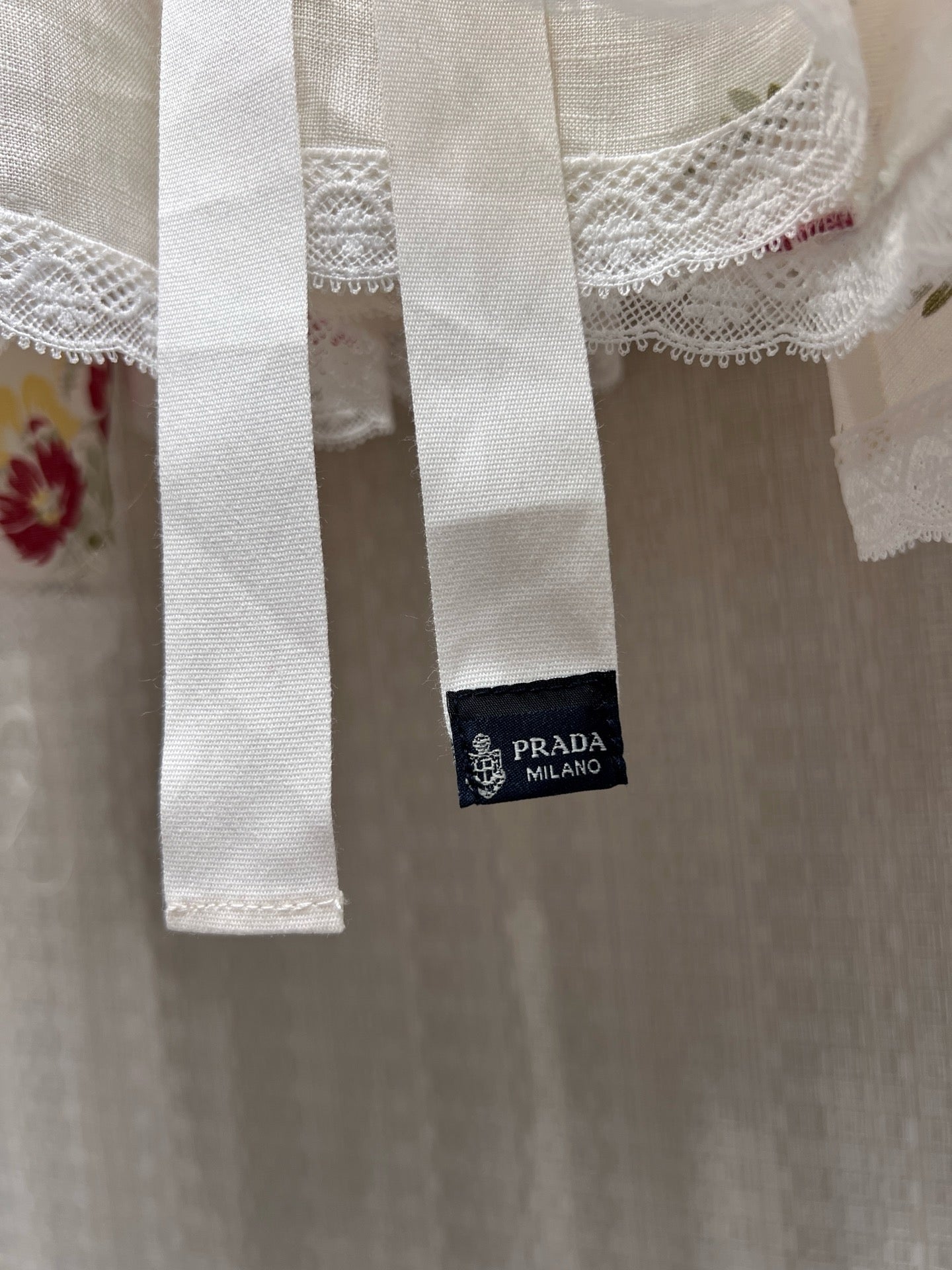 Prada 2026 Strappy Dress White Linen 400597