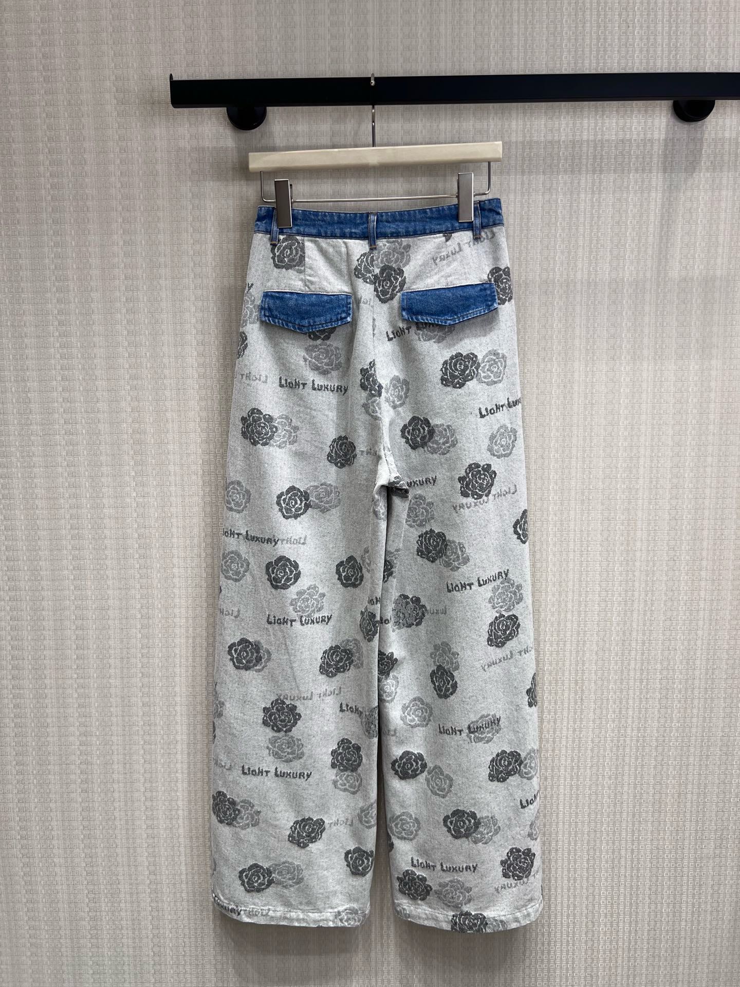Chanel 2026 Wide-Leg Pants Jean Grey Cotton 637166