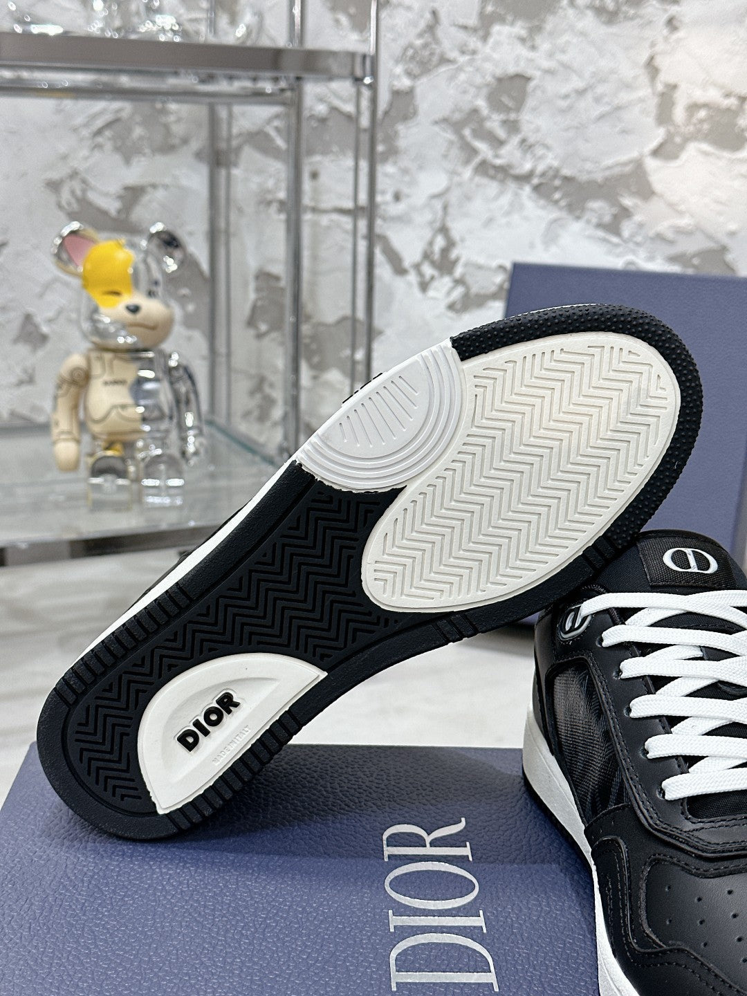CD B27 Low-Top Sneaker 30mm In Black Calfskin 100817
