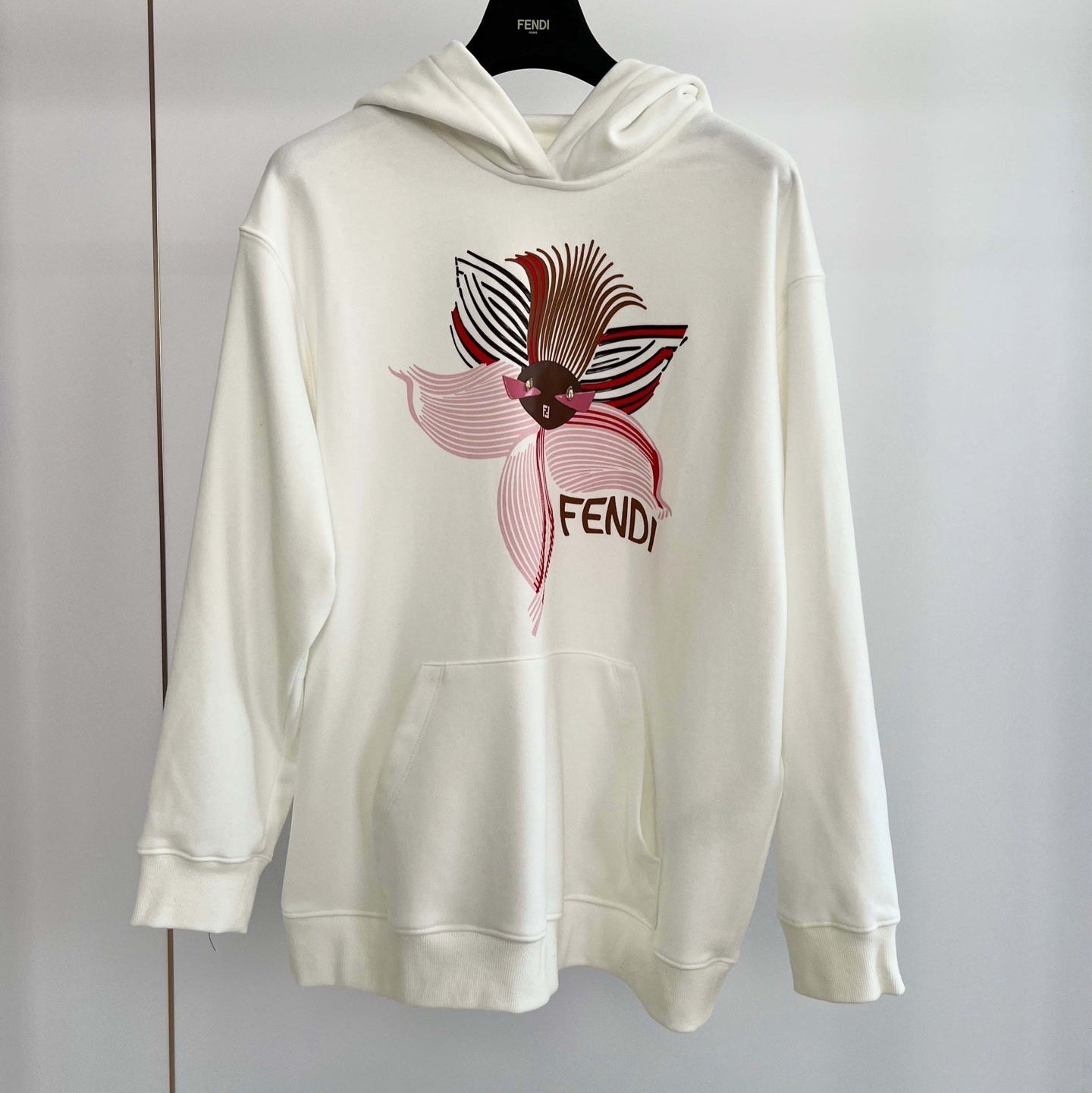 Fendi 25 Hoodie White Cotton 0032