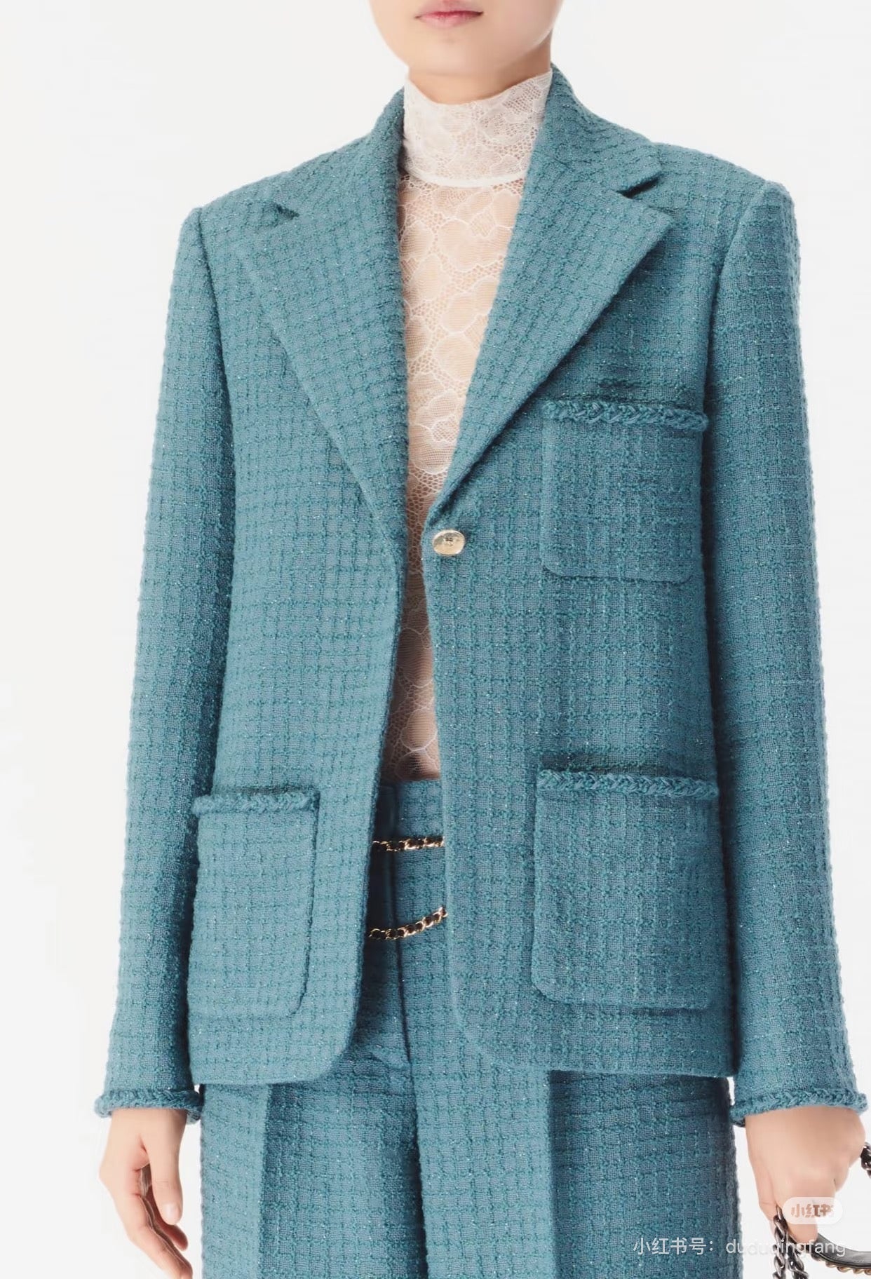 CC 25 Suit Turquoise Tweed 10801090
