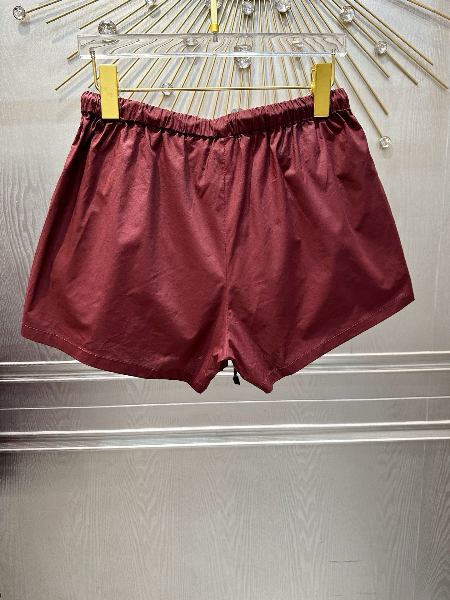 Miumiu 2026 Short Burgundy Polyester