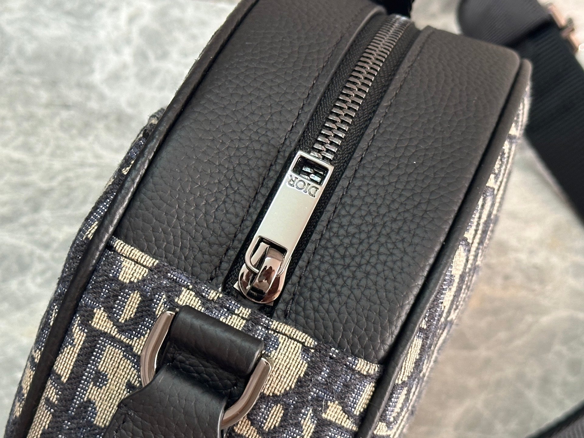 Dior 2026 Baby Ball Bag 20cm Beige Black Fabric Leather