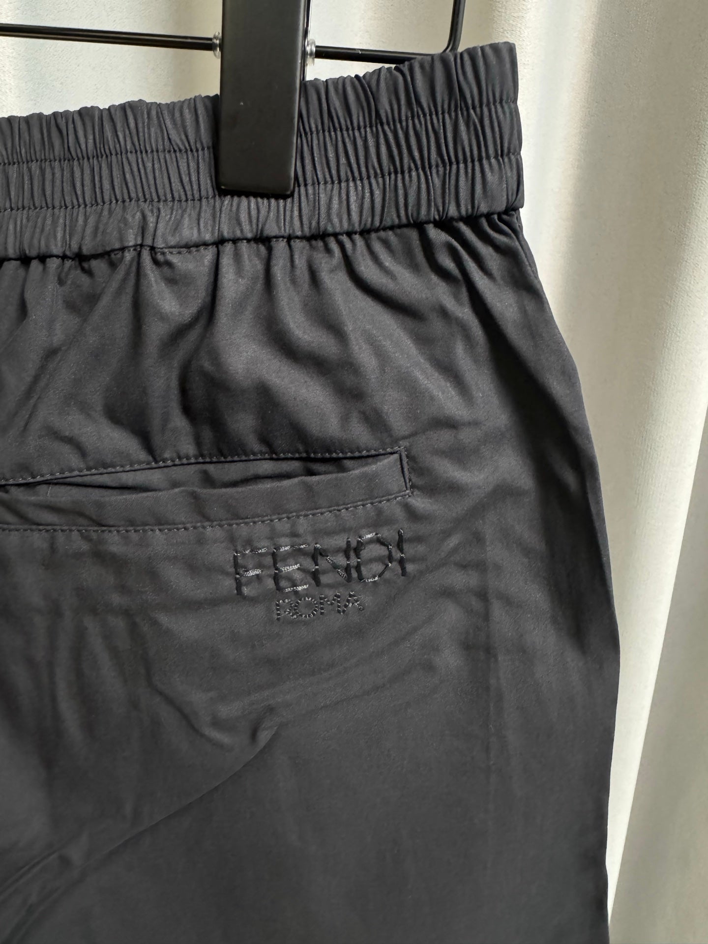 Fendi 2026 Men's Casual Shorts Black Polyester Nylon 830401
