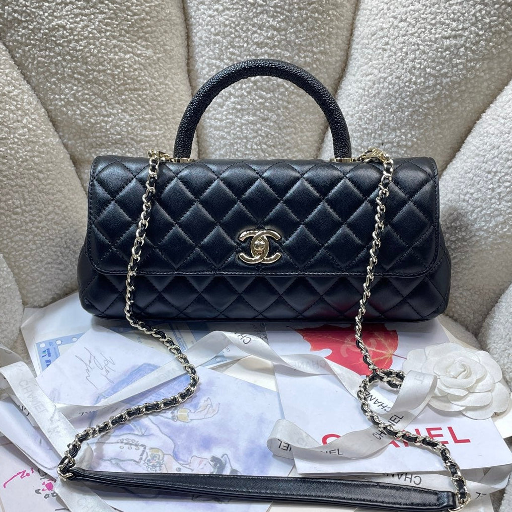 Chanel 2026 Coco Handle Bag 32cm Multicolor Calfskin