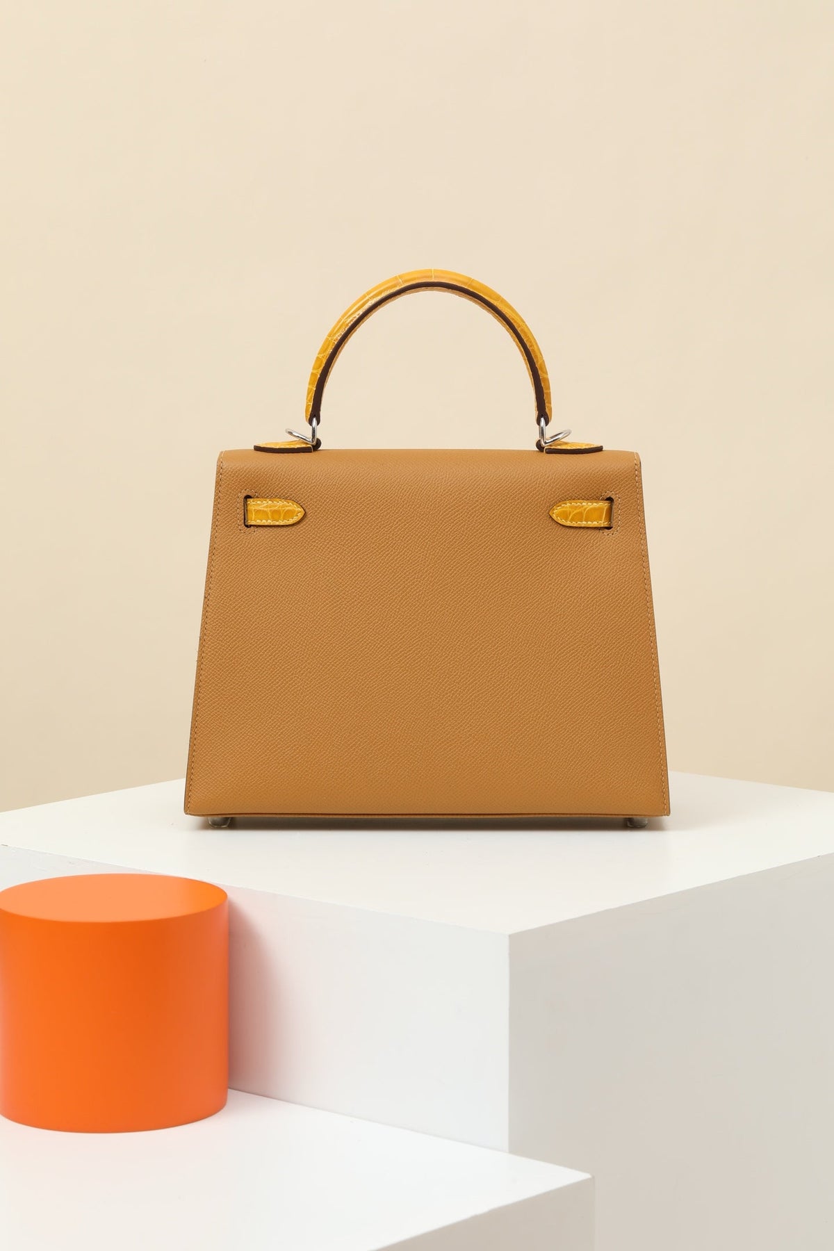 High-end Hermes 2026 Kelly Touch 25cm Epsom Leather And Glossy Alligator
