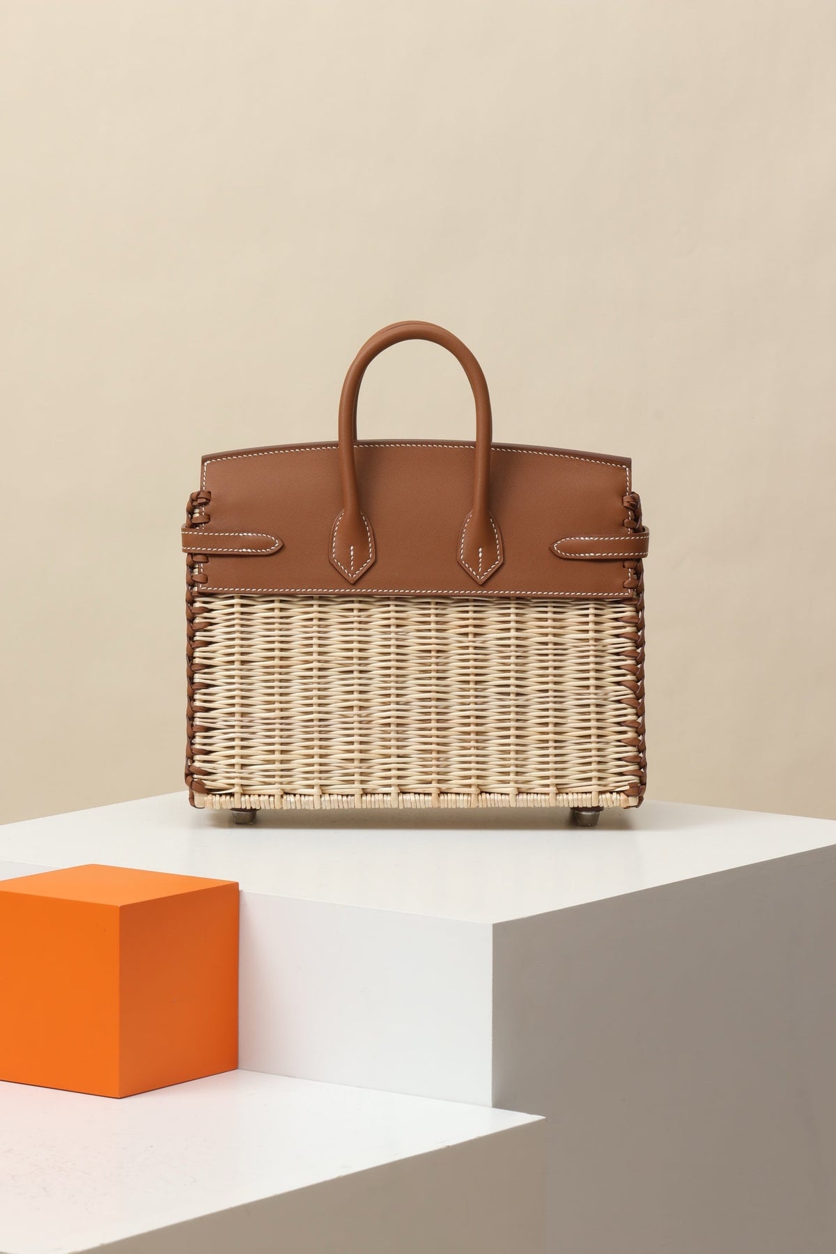 High-end Hermes 2026 Birkin Picnic Bag 25cm Swift Rattan