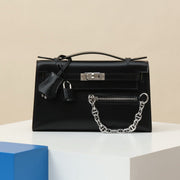 High-end Hermes 2026 Kelly Pochette Rock Bag 22cm Cowhide