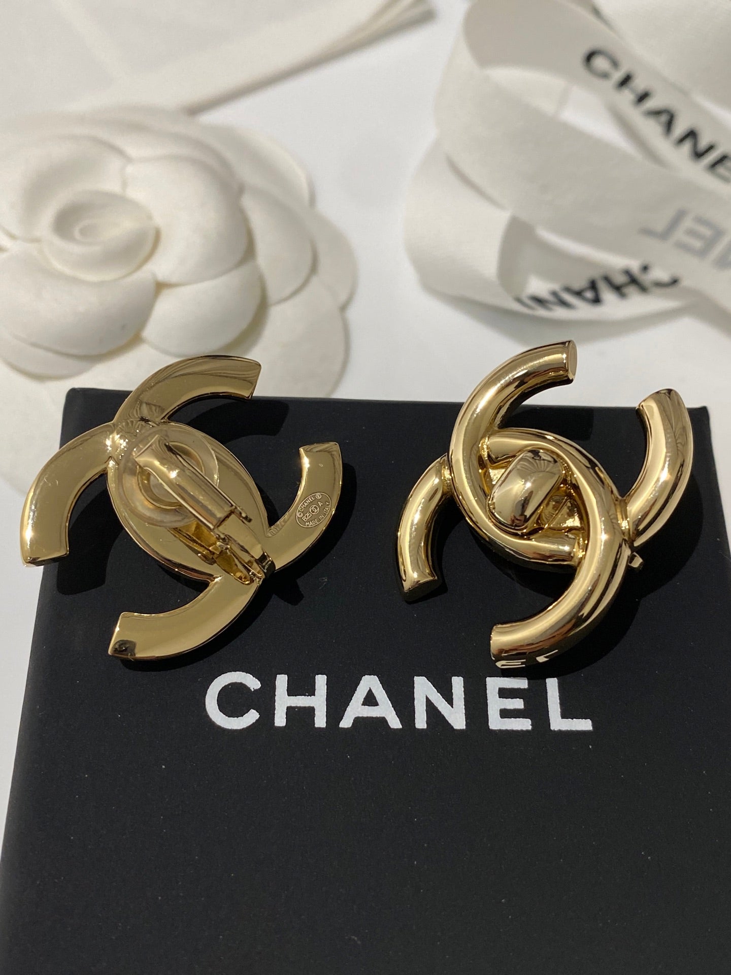 CC Double C Large Backpack Gold Earrings