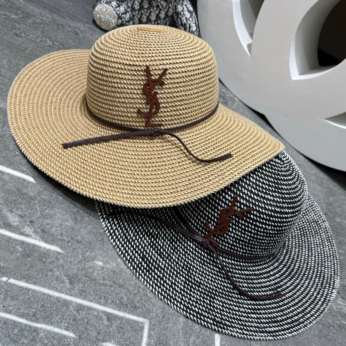 YSL Wide Brim Straw Hat 280800