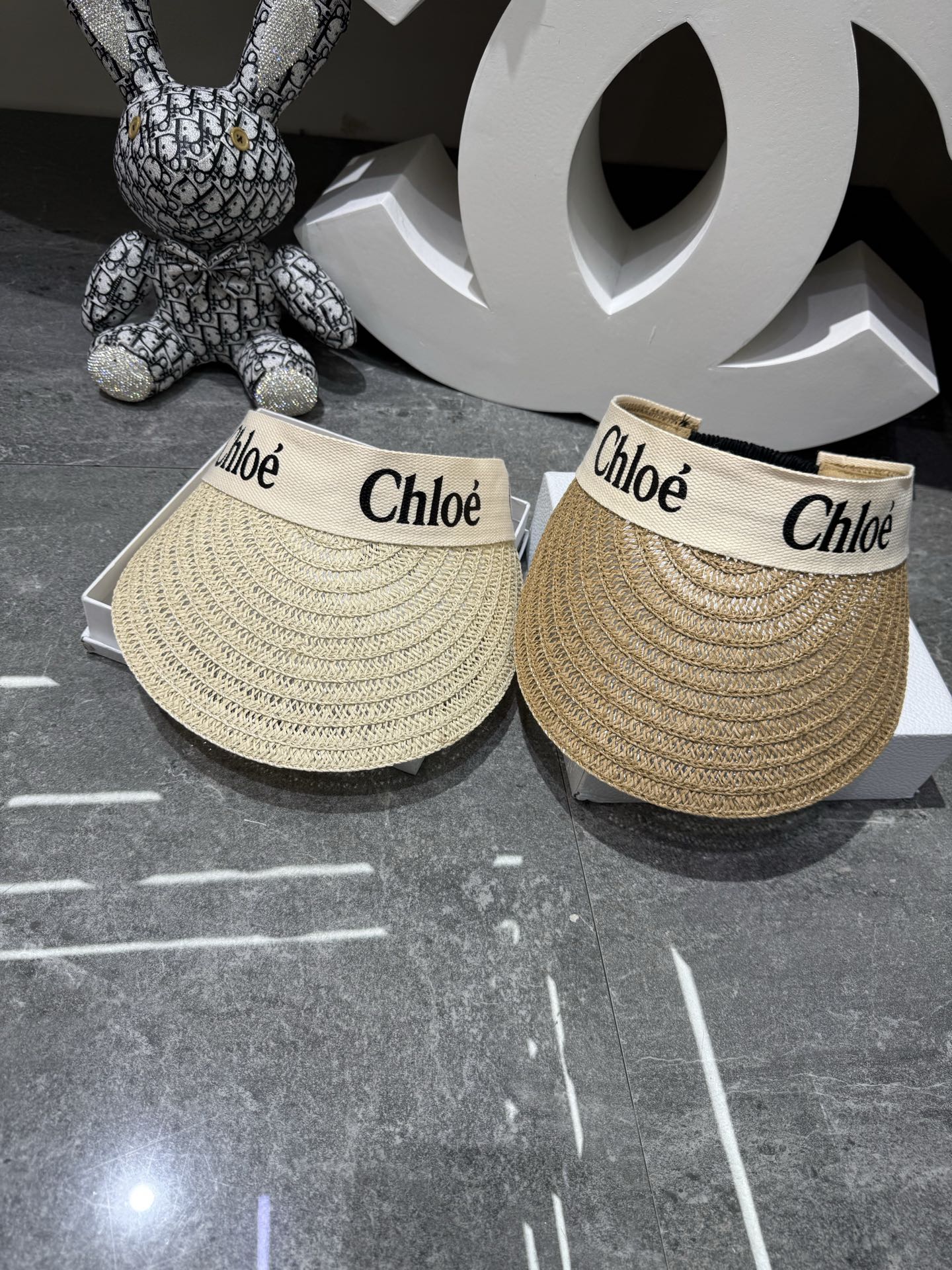 Chloe Sun Hat with Visor Raffia Fabric 343712