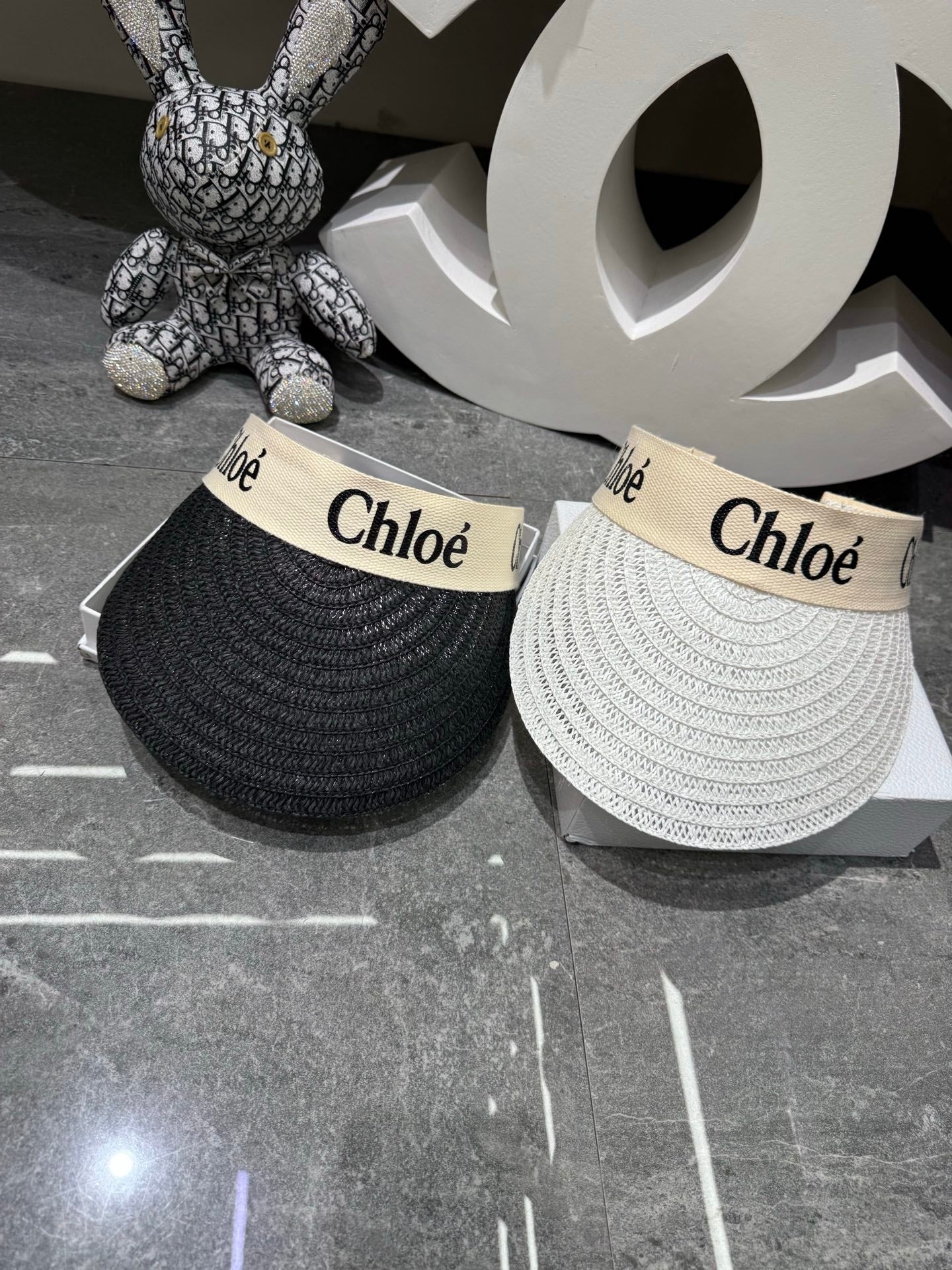 Chloe Sun Hat with Visor Raffia Fabric 343712