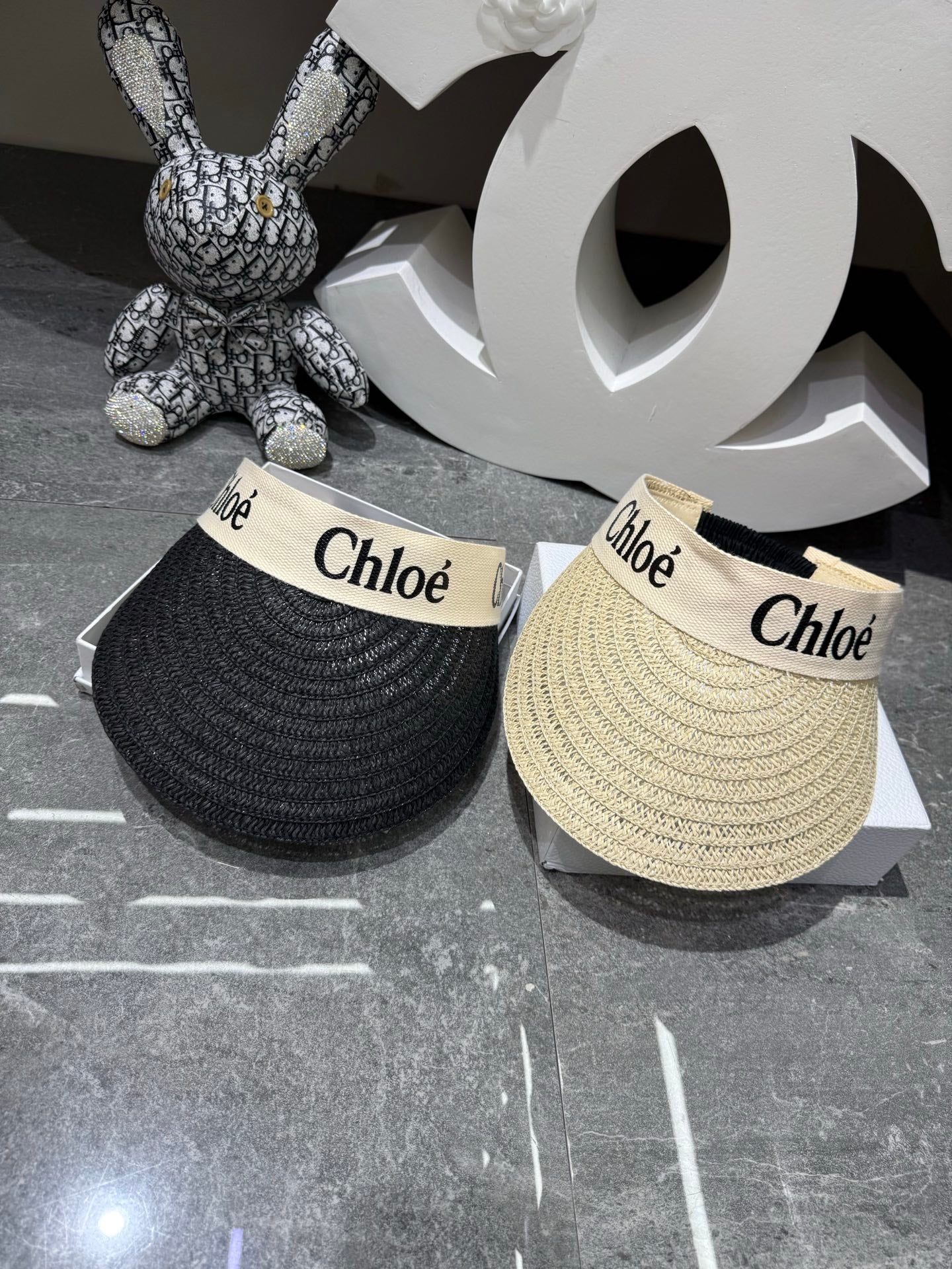 Chloe Sun Hat with Visor Raffia Fabric 343712