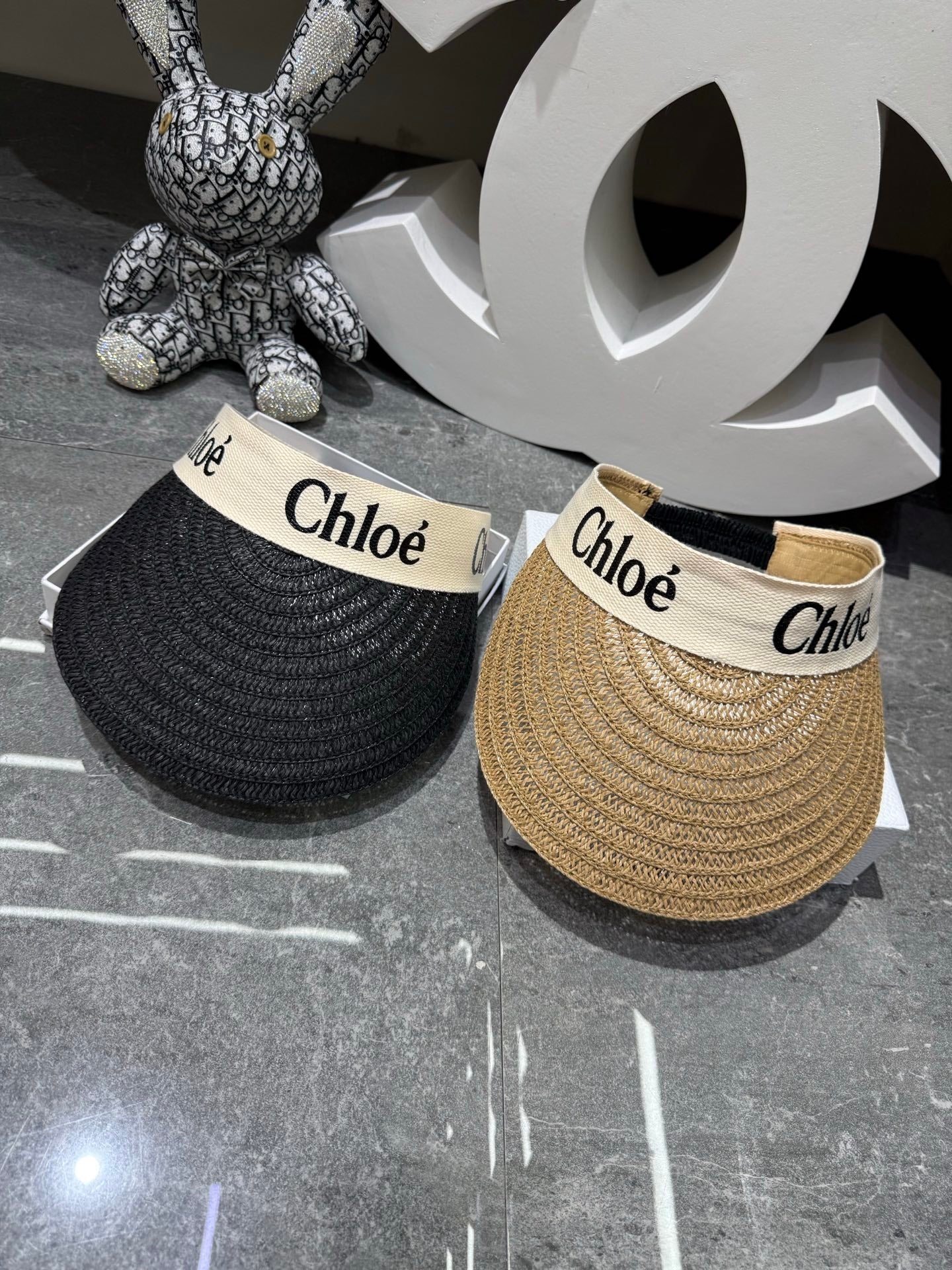 Chloe Sun Hat with Visor Raffia Fabric 343712