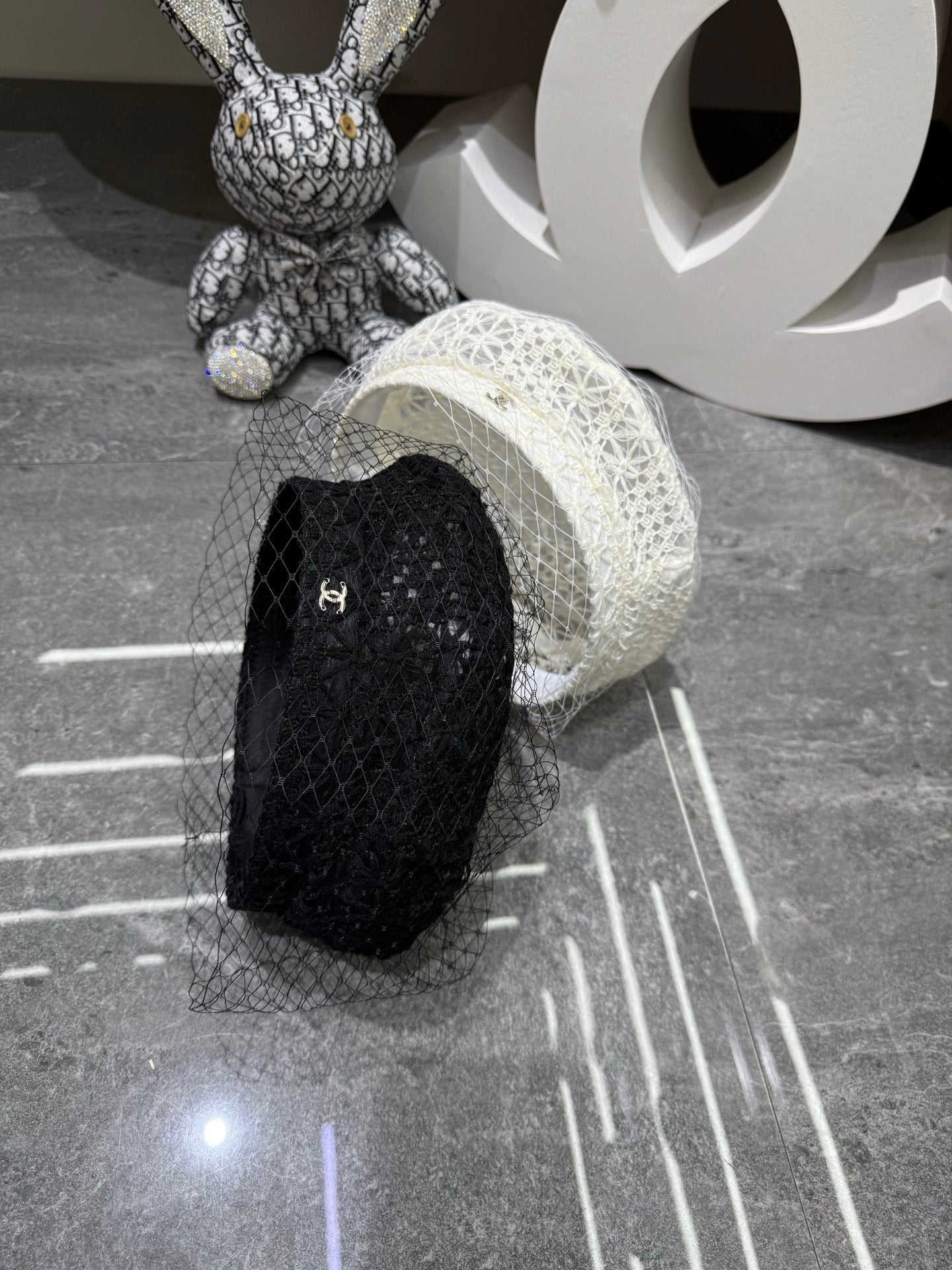 Chanel Lace Mesh Beret 413052