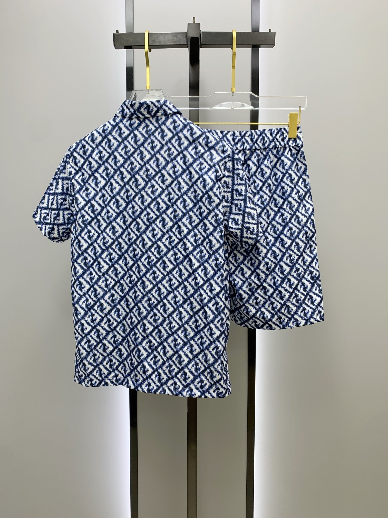 Fendi 2026 Men's Short-Sleeve Shirt Set Fabric 799290
