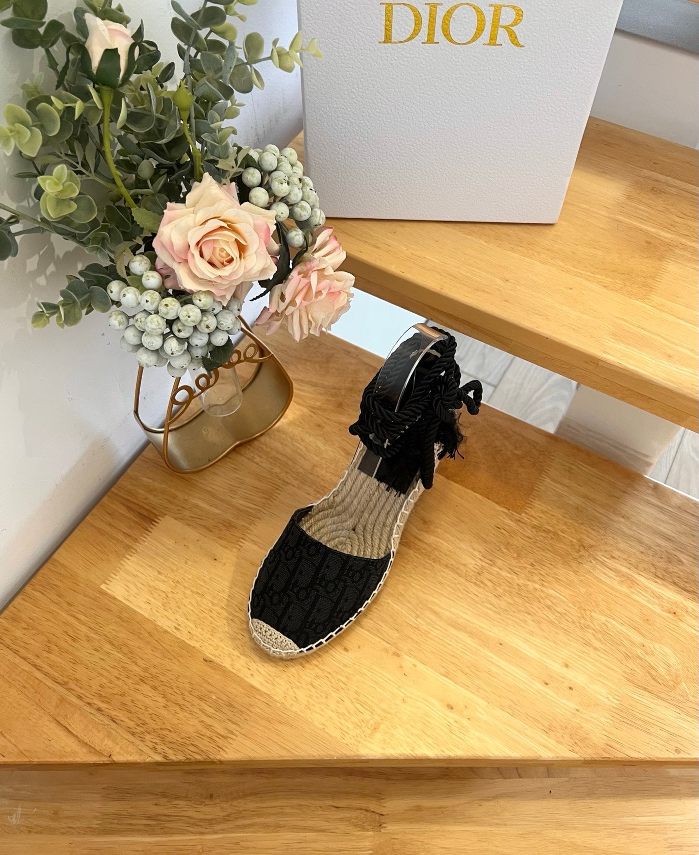 Dior 2026 Wedge Espadrille Canvas Straw 919957