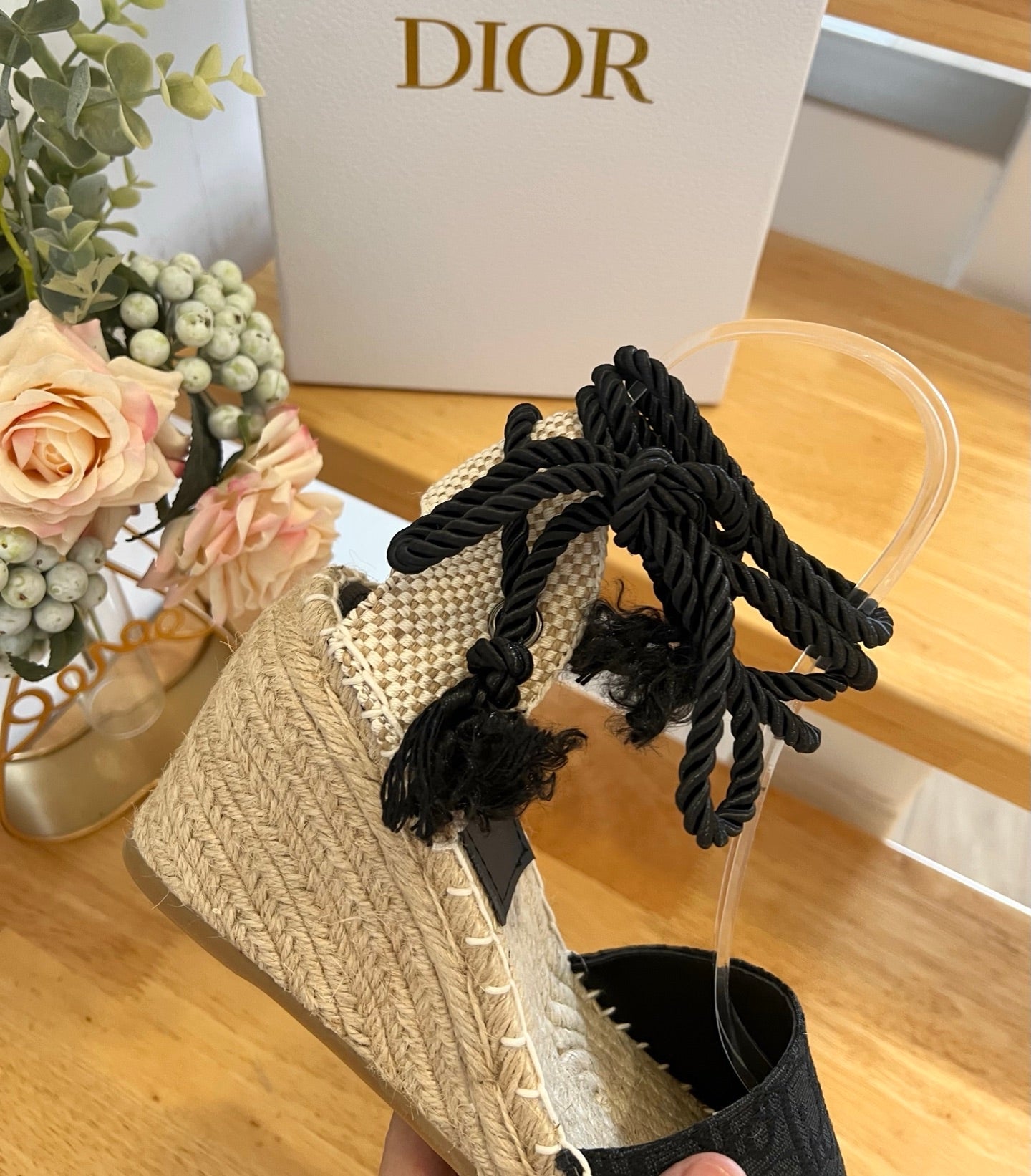 Dior 2026 Wedge Espadrille Canvas Straw 919957