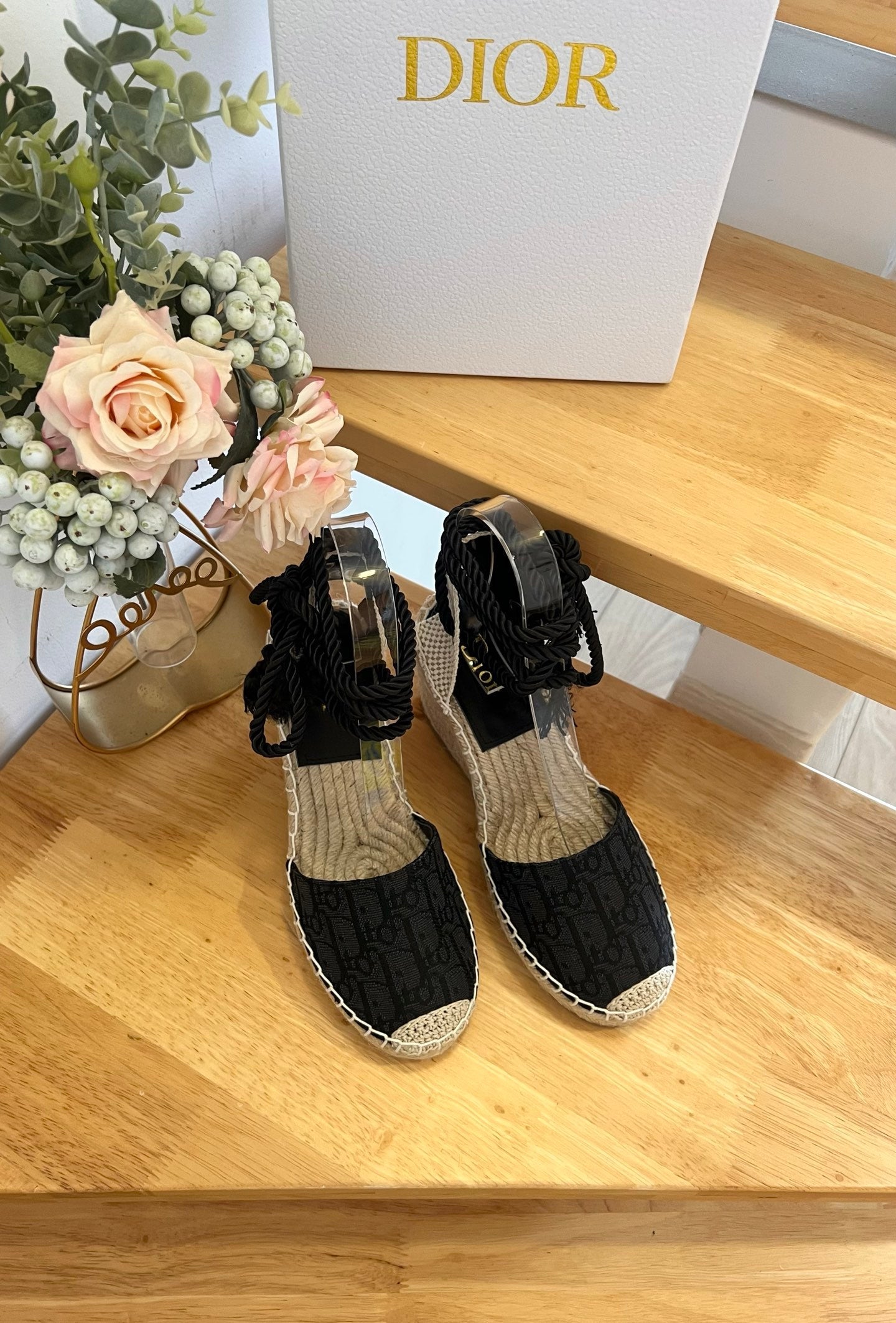 Dior 2026 Wedge Espadrille Canvas Straw 919957