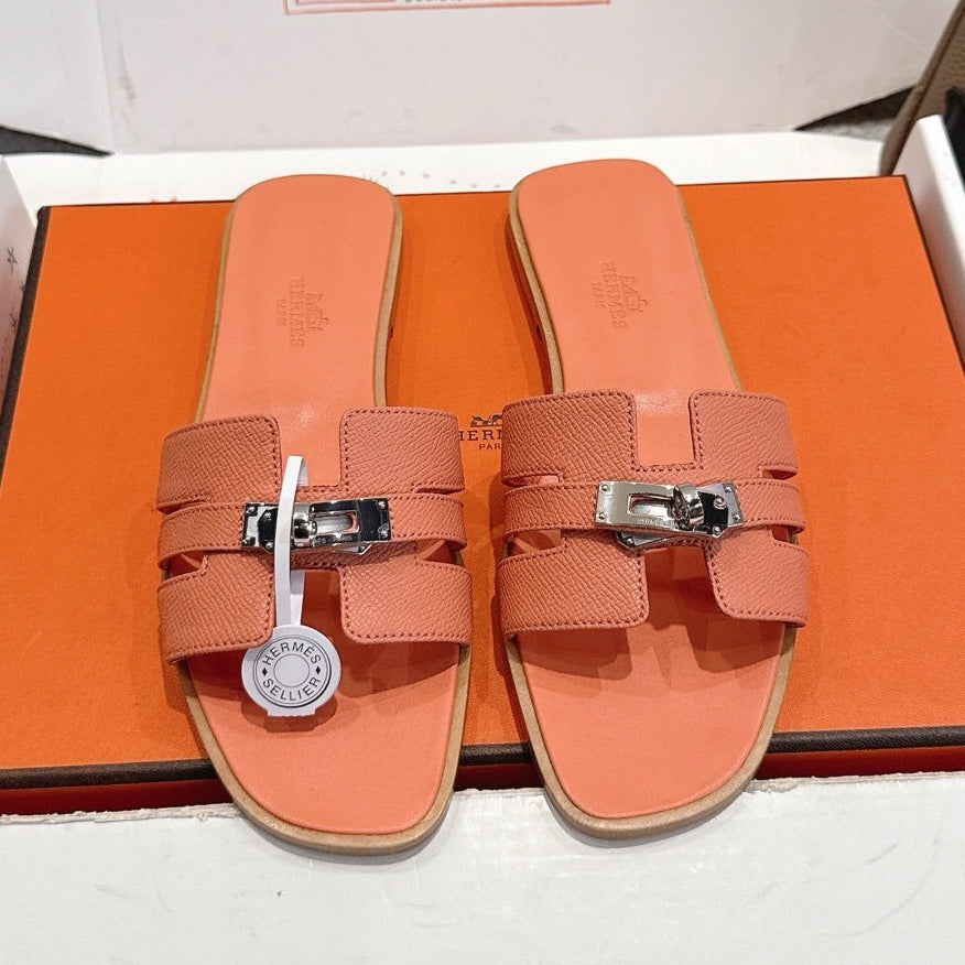 Hermes 2026 Sandal Peach Cowhide 804977