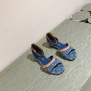 LV 26ss Sandals Blue Monogram Denim 656943