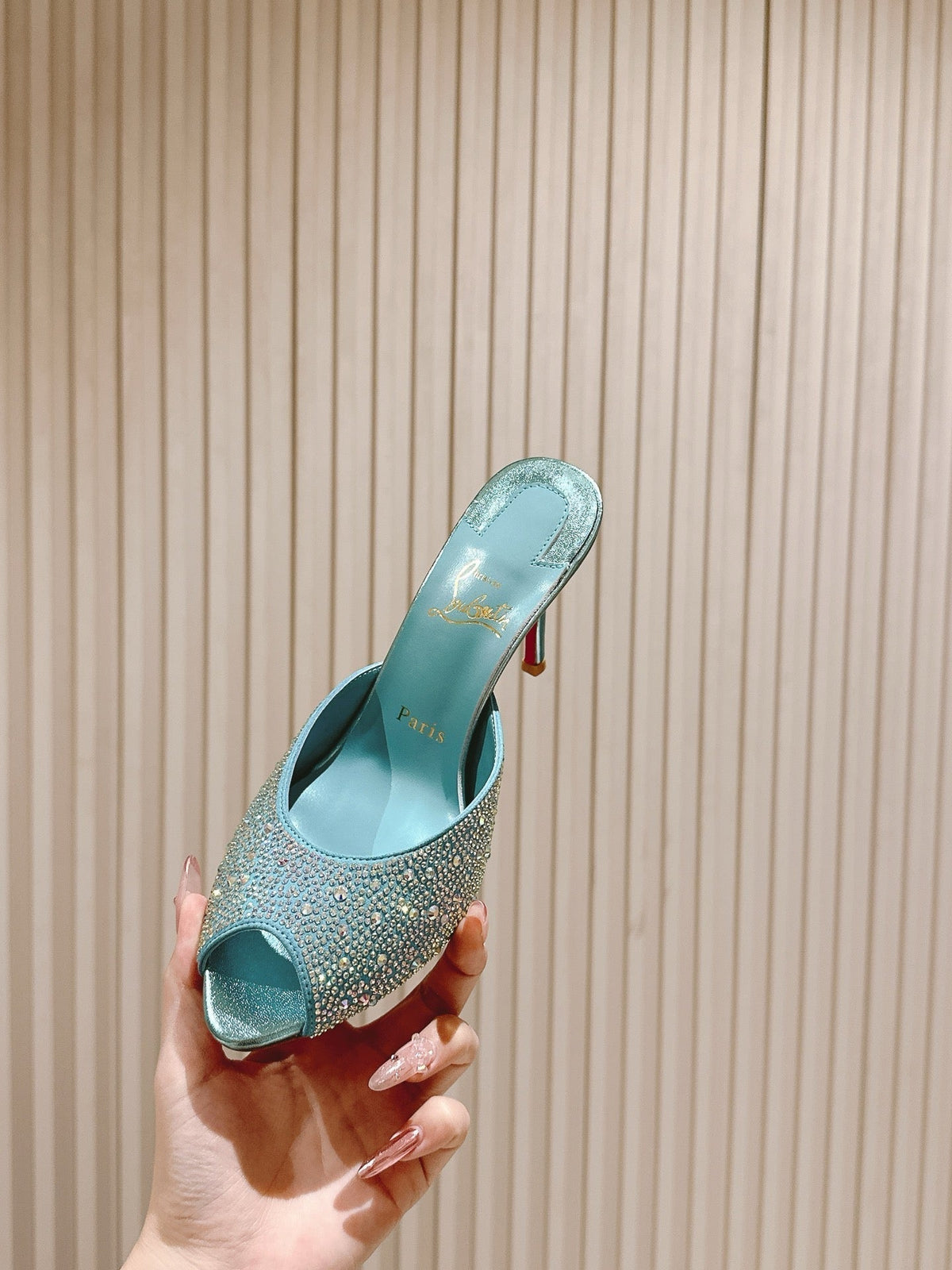CL 25 Mules Blue Imported Original Special 346331