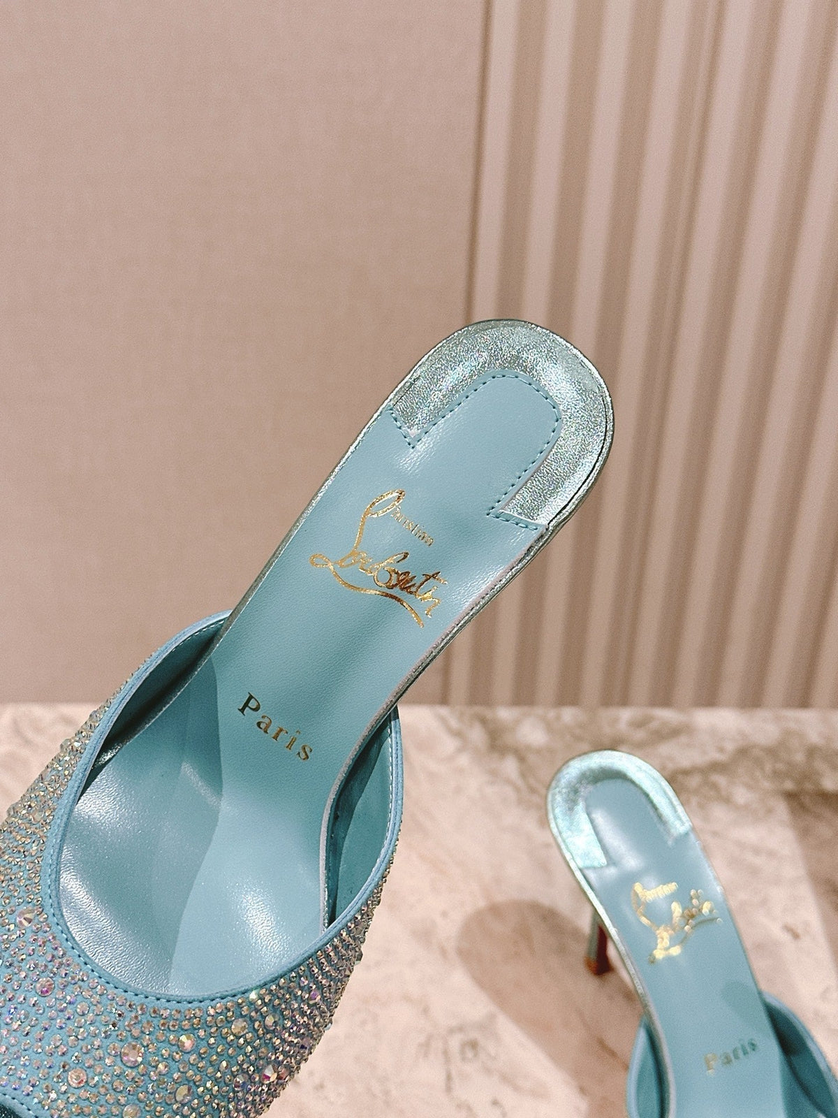 CL 25 Mules Blue Imported Original Special 346331