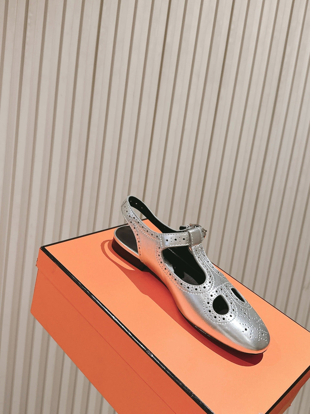 HM 25 Marry Jane Slingback Grey Cowhide 346240
