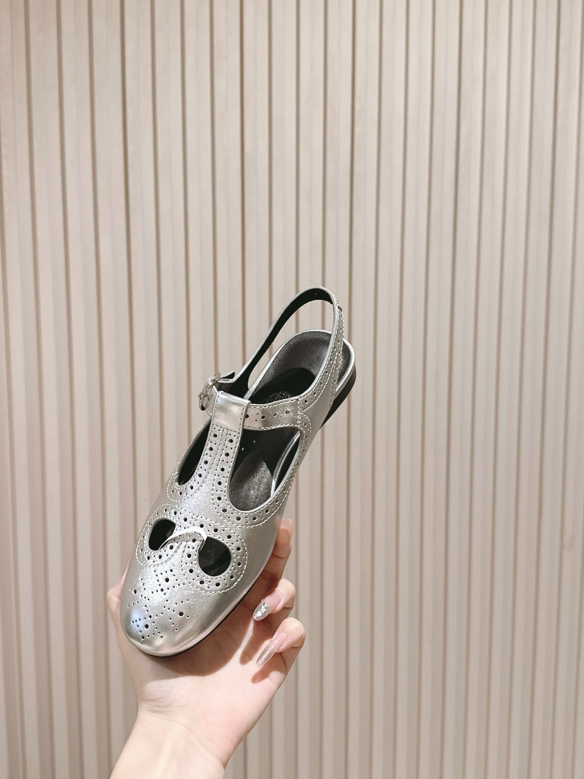 HM 25 Marry Jane Slingback Grey Cowhide 346240