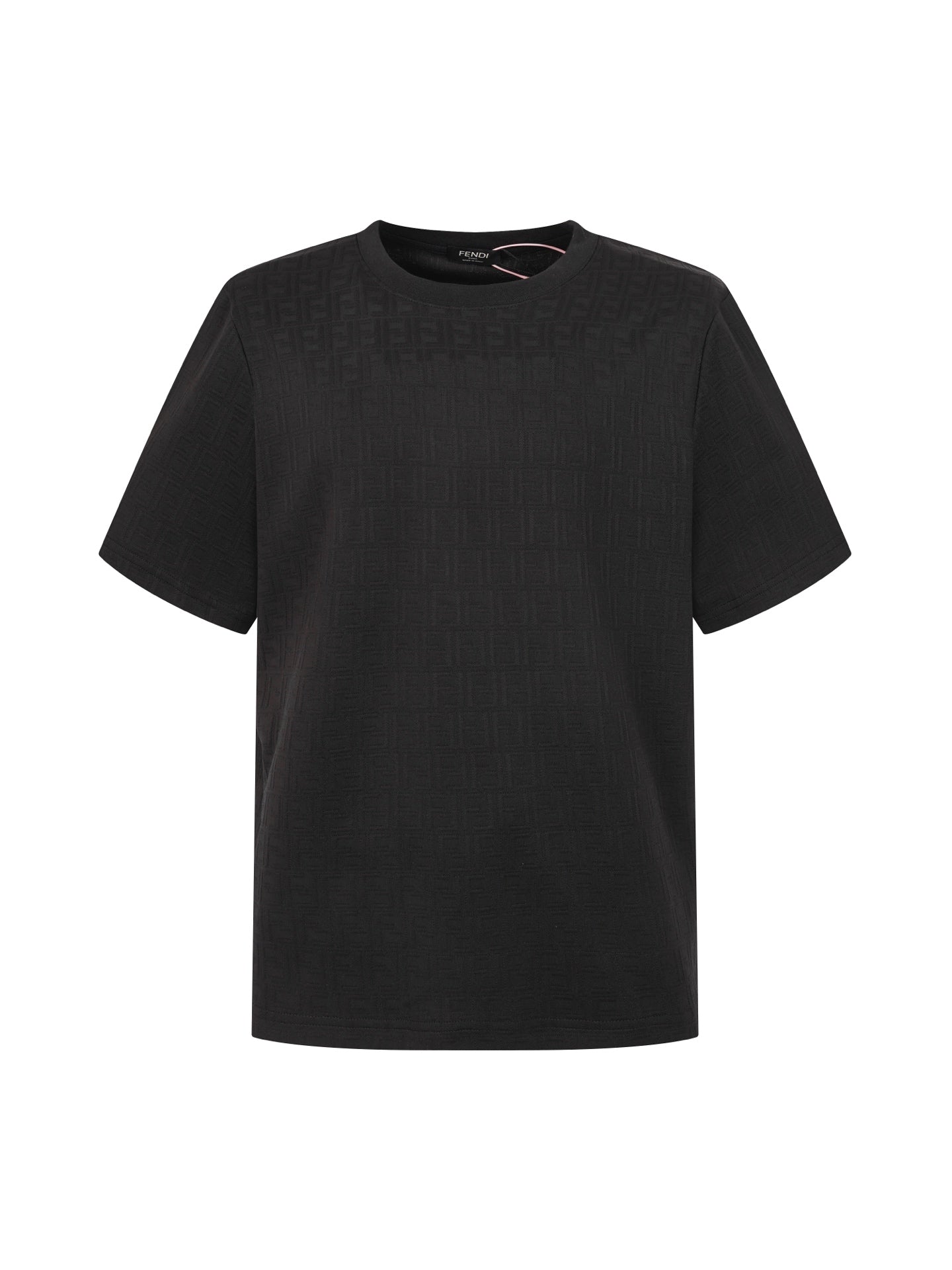 Fendi 2026 Men's Short-Sleeve T-Shirt Jacquard Cotton Wool 830111