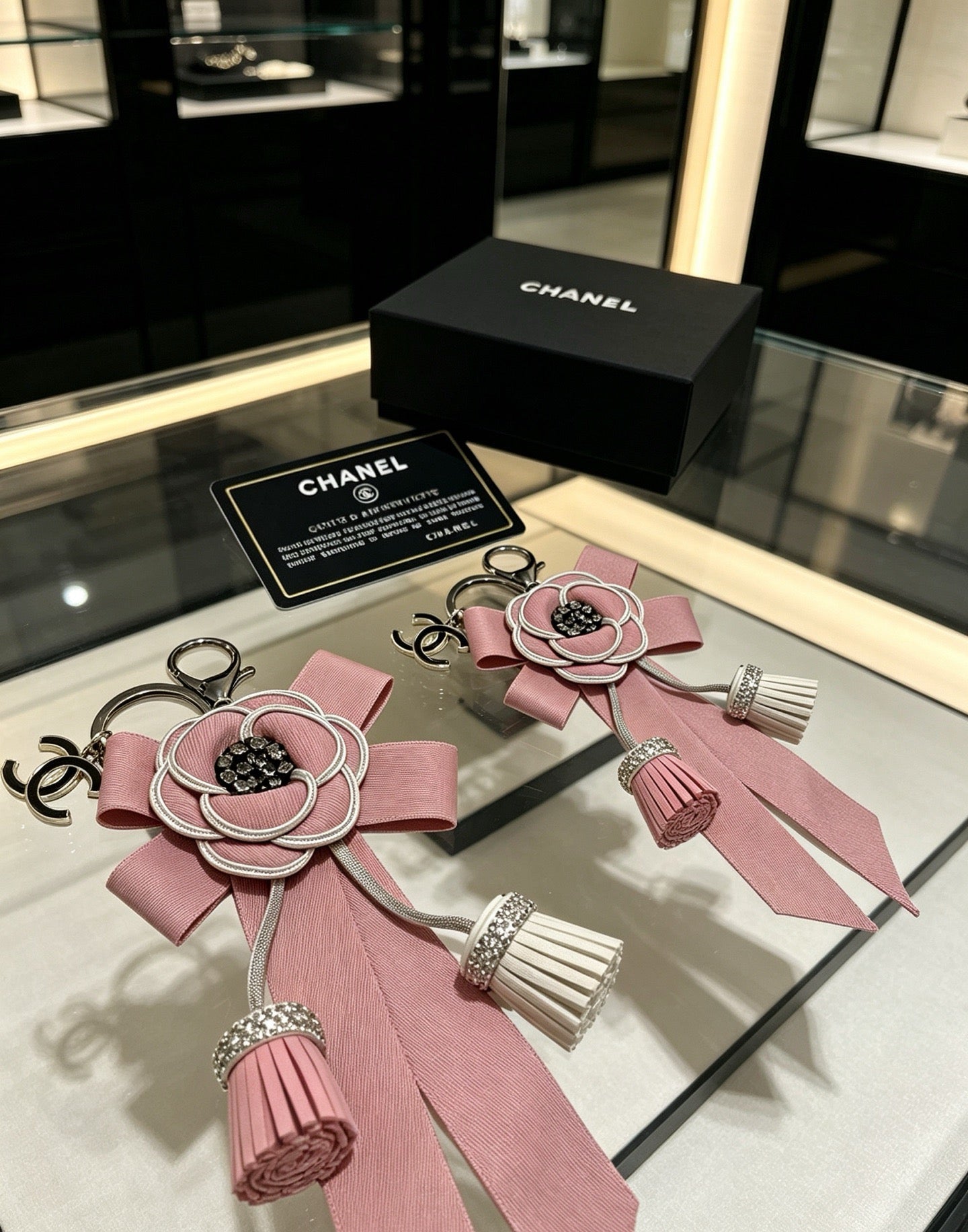Chanel Camellia Ribbon Charm