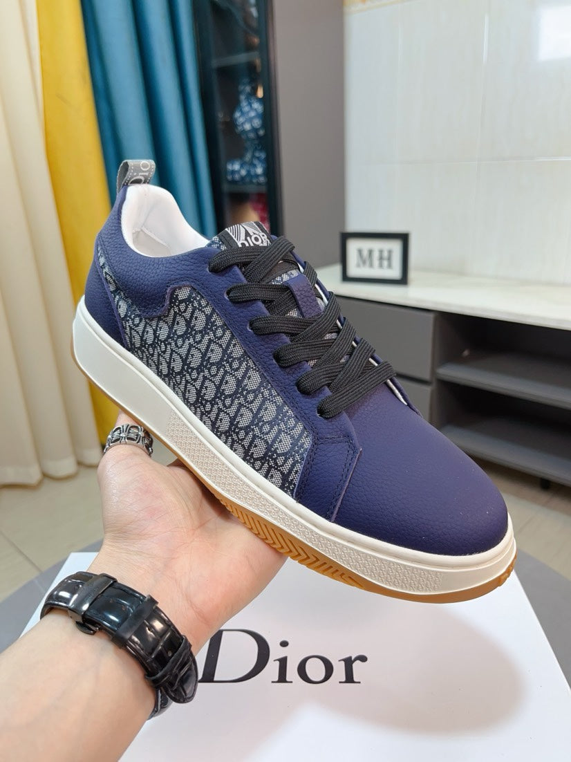 CD RETRO SNEAKER COBALT CALFSKIN