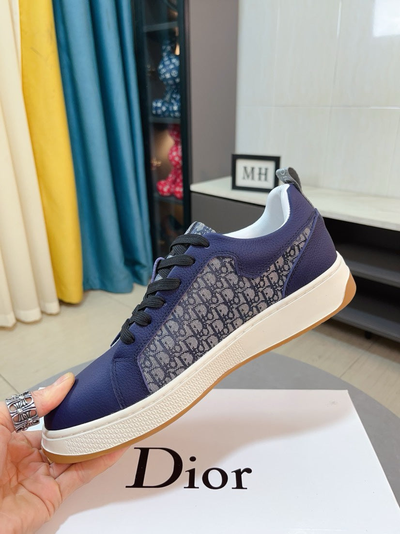 CD RETRO SNEAKER COBALT CALFSKIN