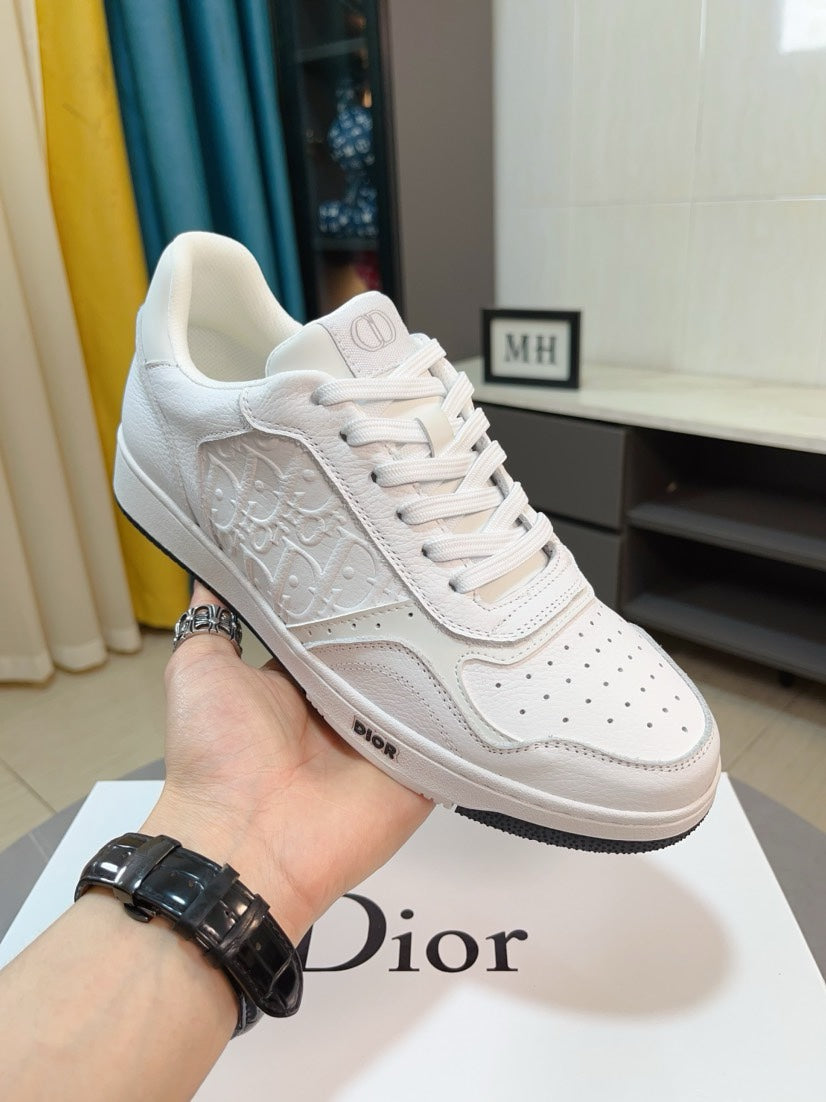 CD B27 LOW-TOP SNEAKER WHITE MONOGRAM CALFSKIN