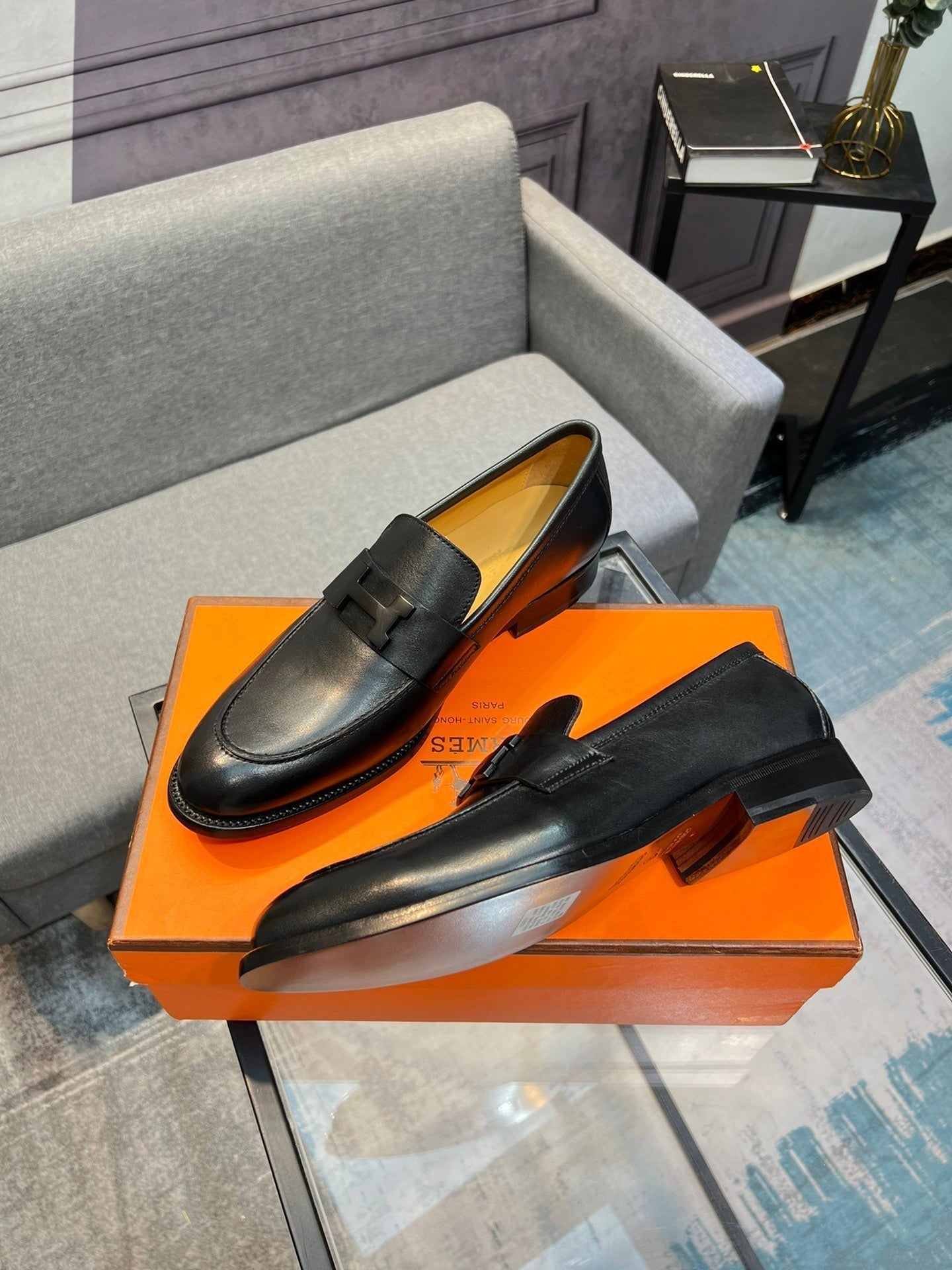 HM PARIS LOAFER BLACK CALFSKIN