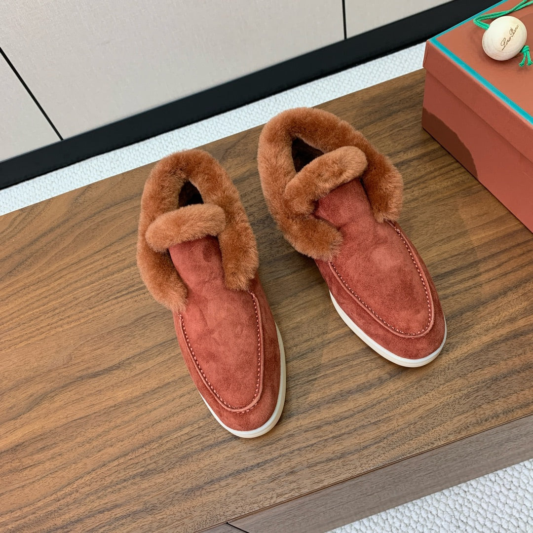 LP Open Walk Chukka Boot Rust Suede Lamb Fur